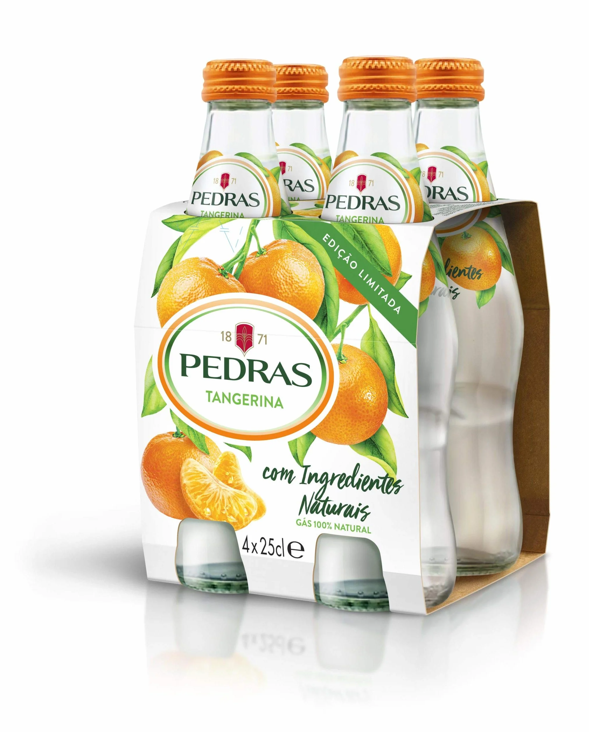 Agua Mineral con Gas sabor Mandarina pack 4x25cl