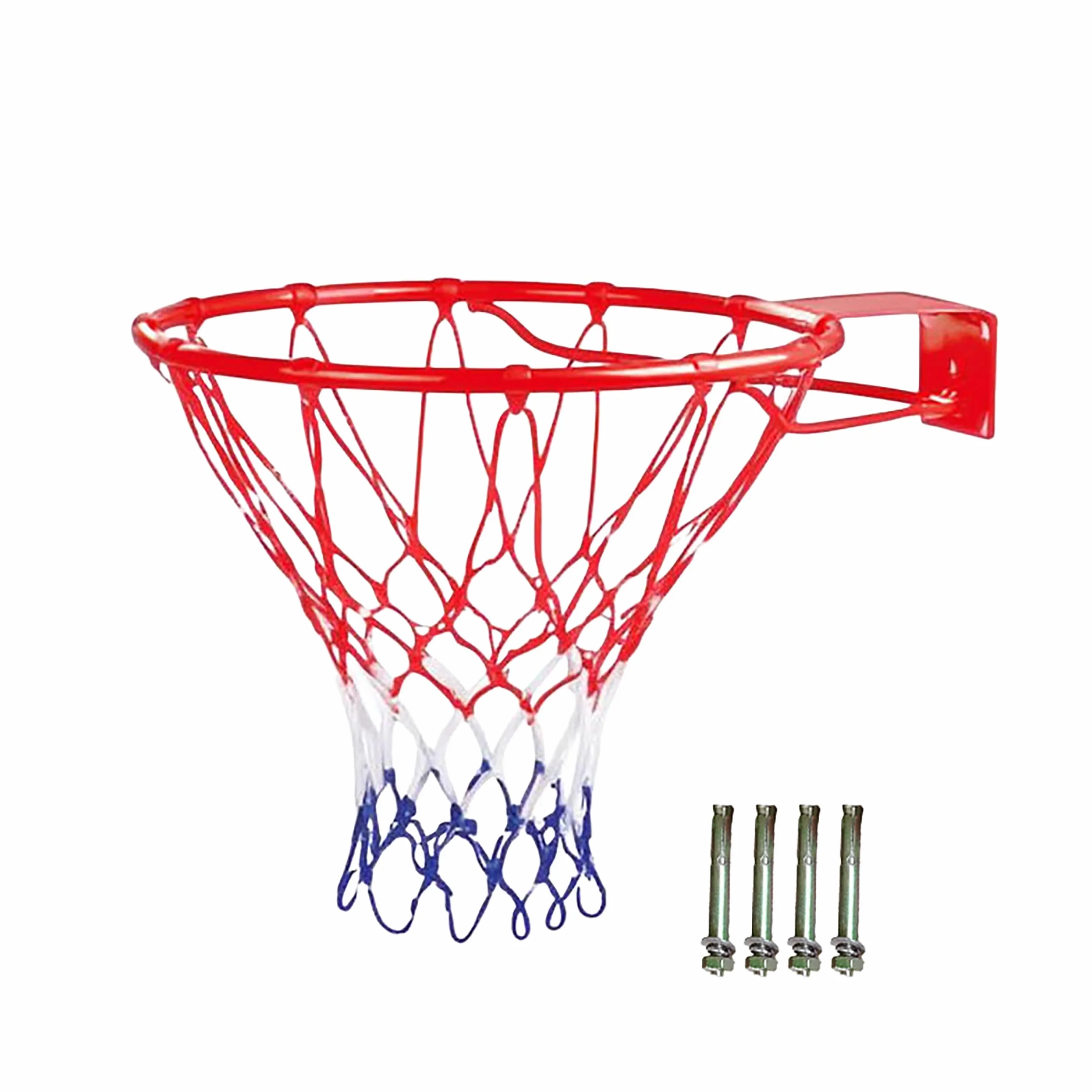 Canasta de Baloncesto Relaxdays para Montaje en Pared, con Red y Tornillos, Apta para Exteriores, Ø: 45 cm.