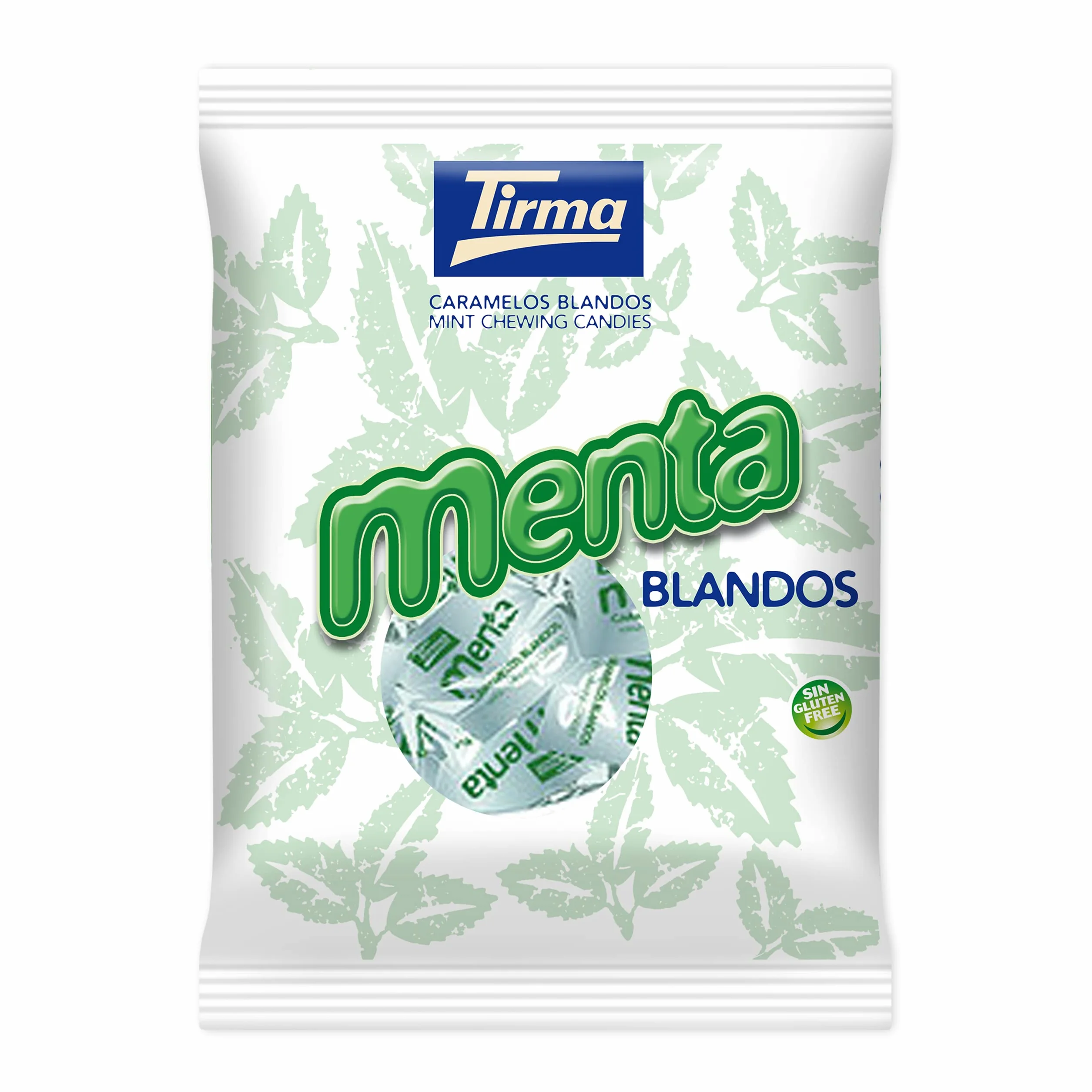 Tirma Caramelos de Menta | Caramelos Masticables de Menta | Caramelos sin Gluten | Bolsa de Golosinas de Menta Blandos | Envasados Individualmente | 125 g