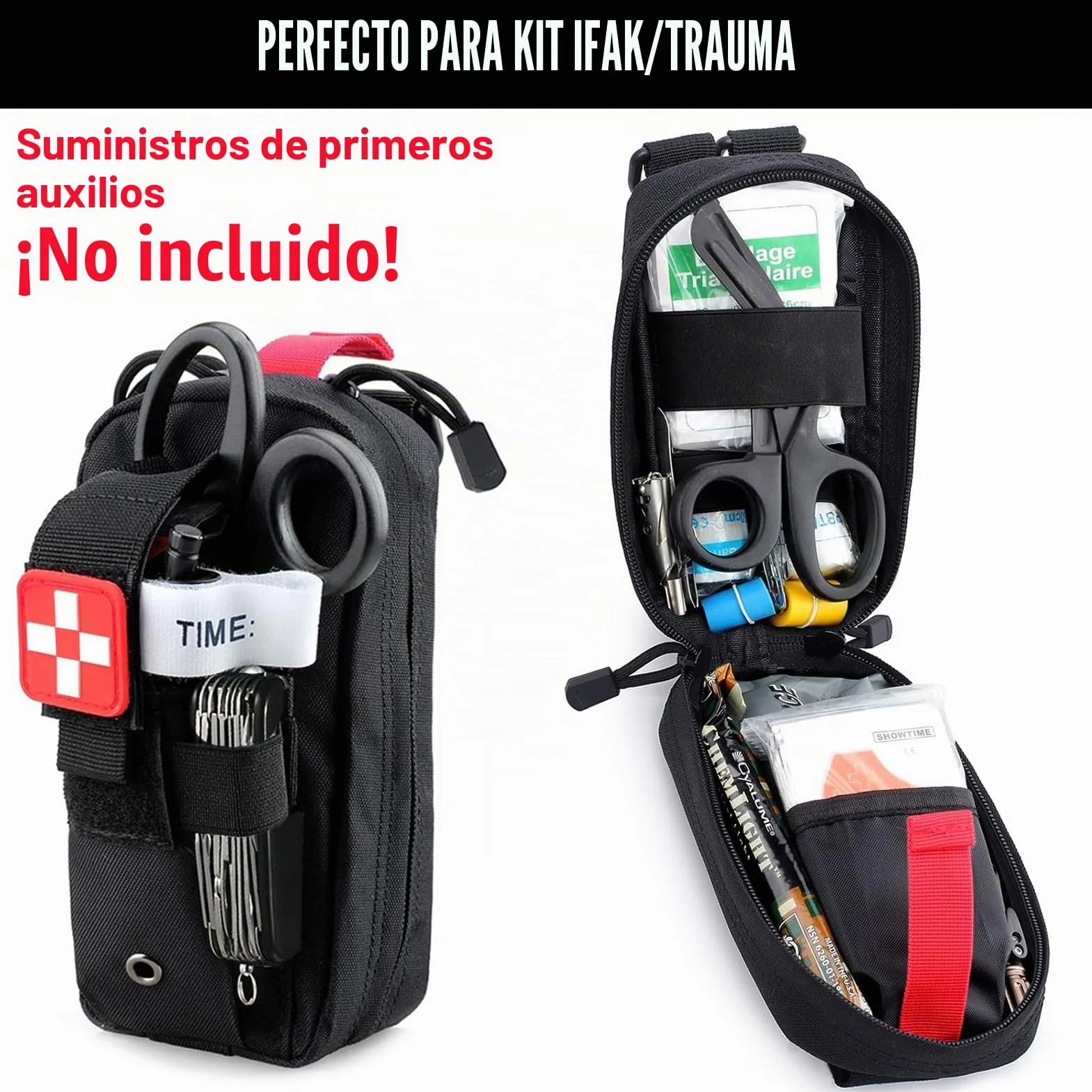 Botiquín Táctico de Primeros Auxilios Bolsa IFAK Pouch Viaje Camping Senderismo Supervivencia