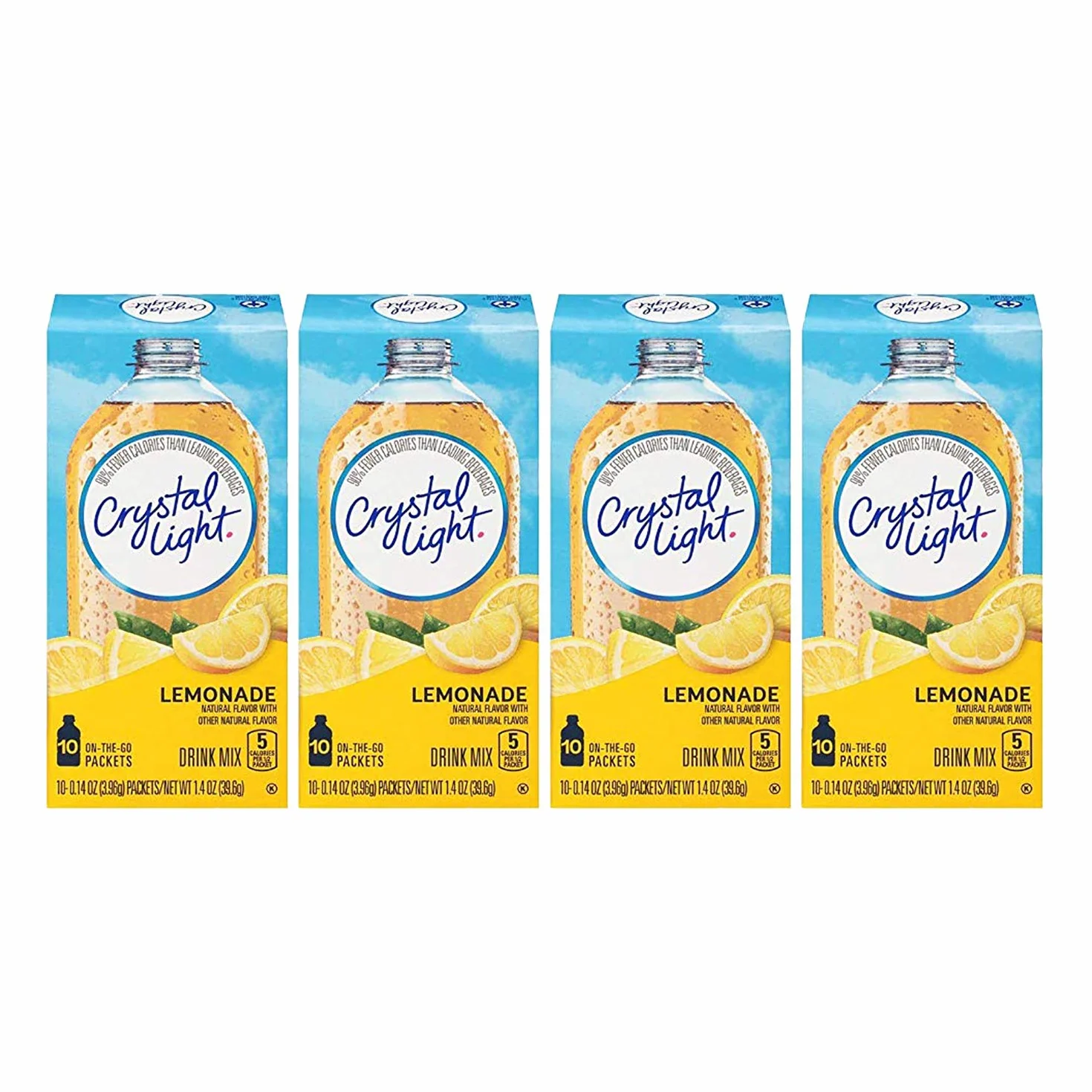 Crystal Light Lemonade, 10 On-the-Go Packets Pack of 4