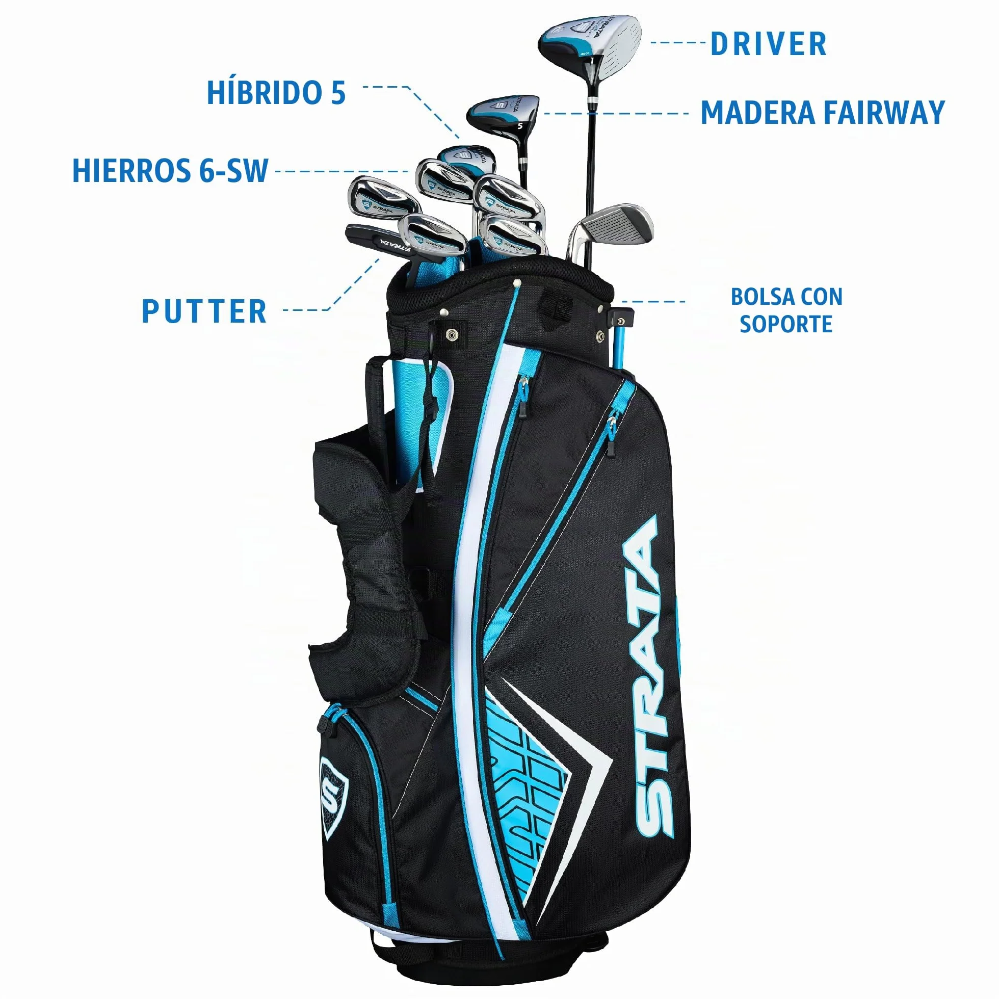 STRATA Paquete de palos de golf para mujer