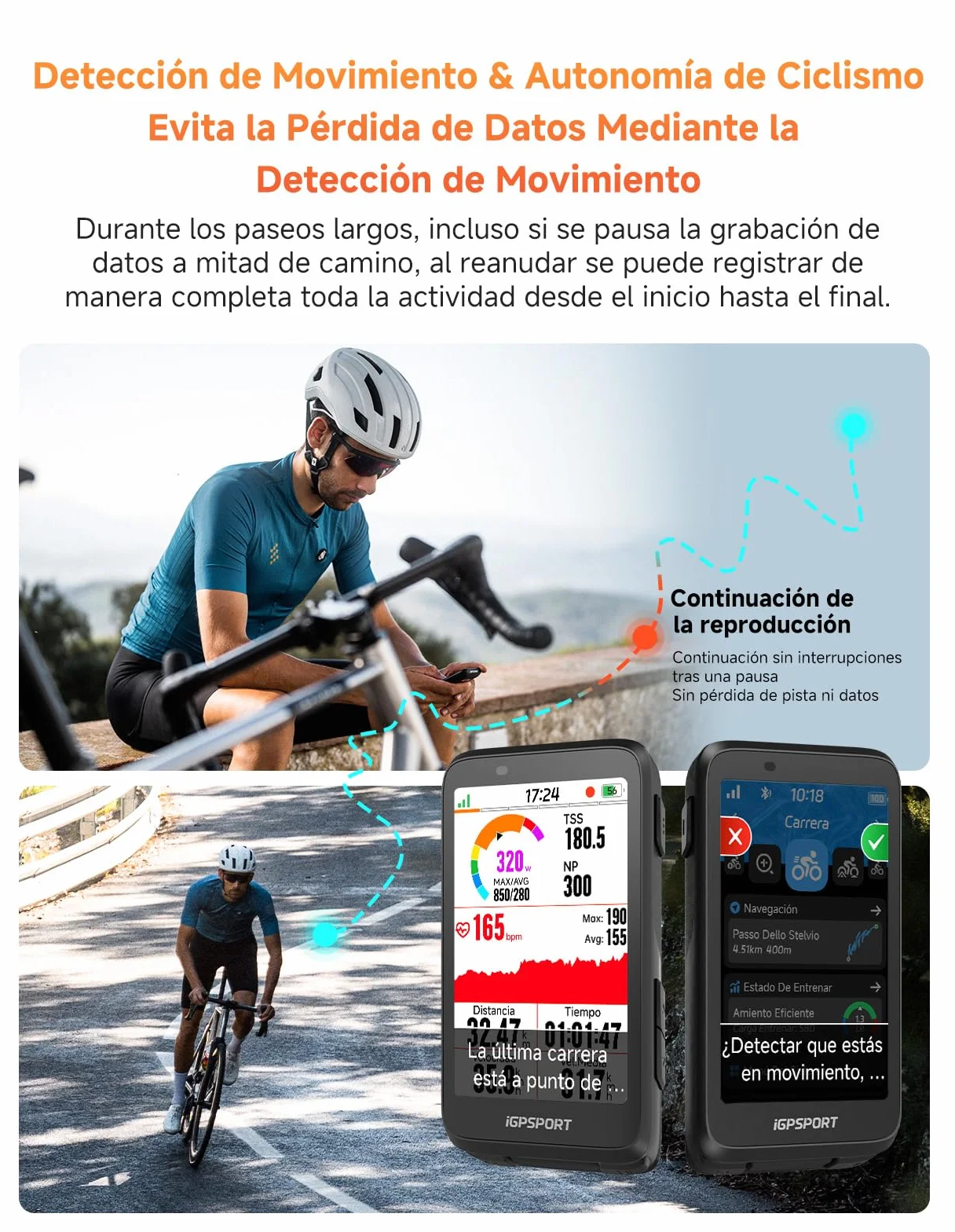iGPSPORT BiNavi GPS Bicicleta 3,5" Pantalla Táctil iClimb Pro 35H Negro