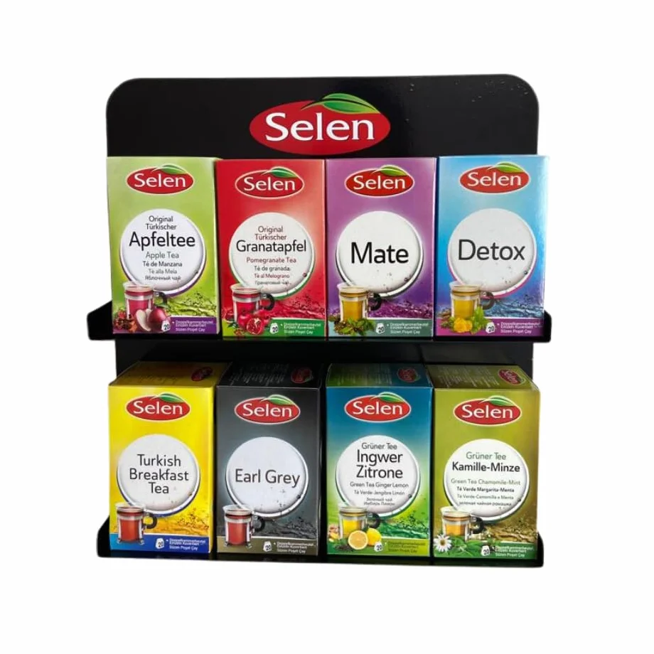 SELEN Expositor con 8 tés diferentes / 8x20=160 bolsitas de té