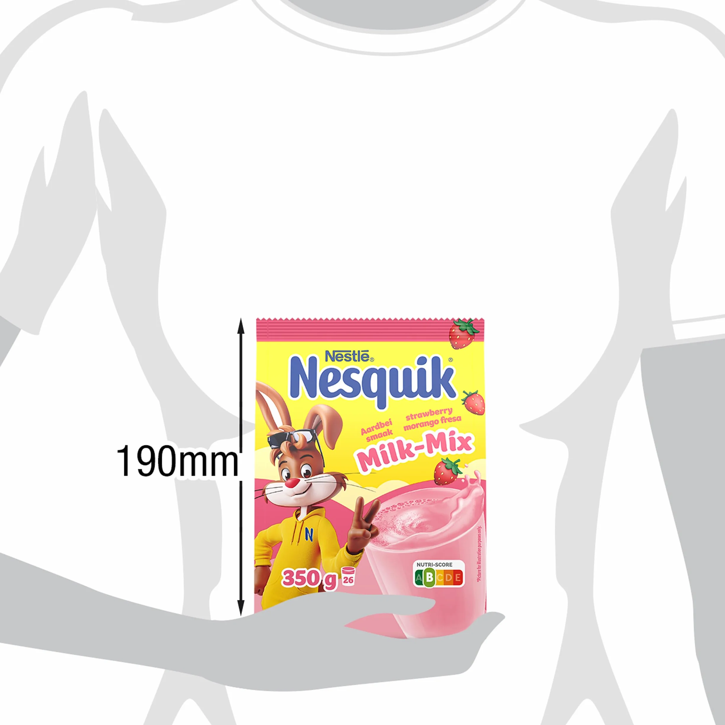 NESQUIK Nestlé Fresa, 14 bolsas de 350 g