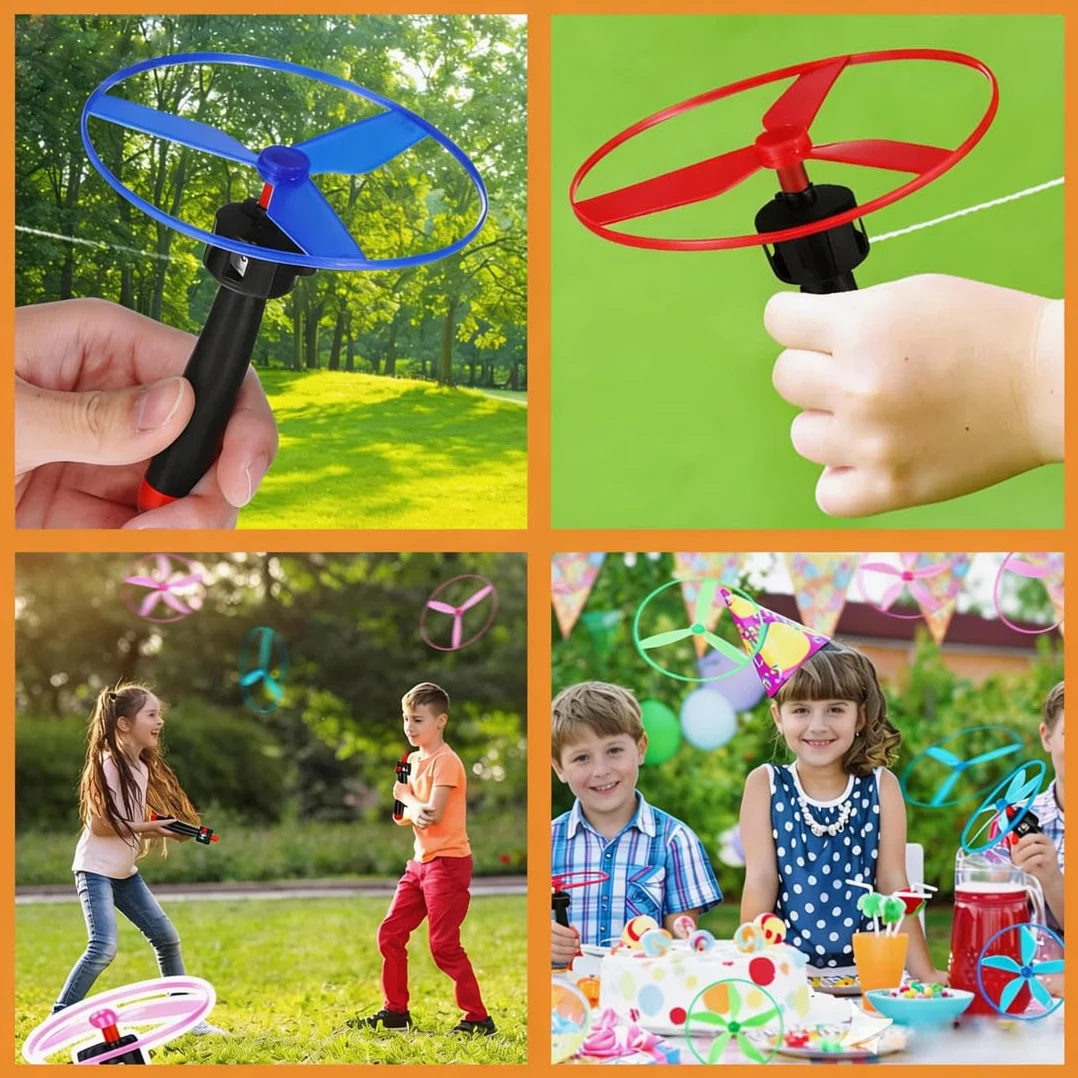 Juguete Disco Volador 5 Piezas con Lanzadores y 10 Discos para Niños 3+