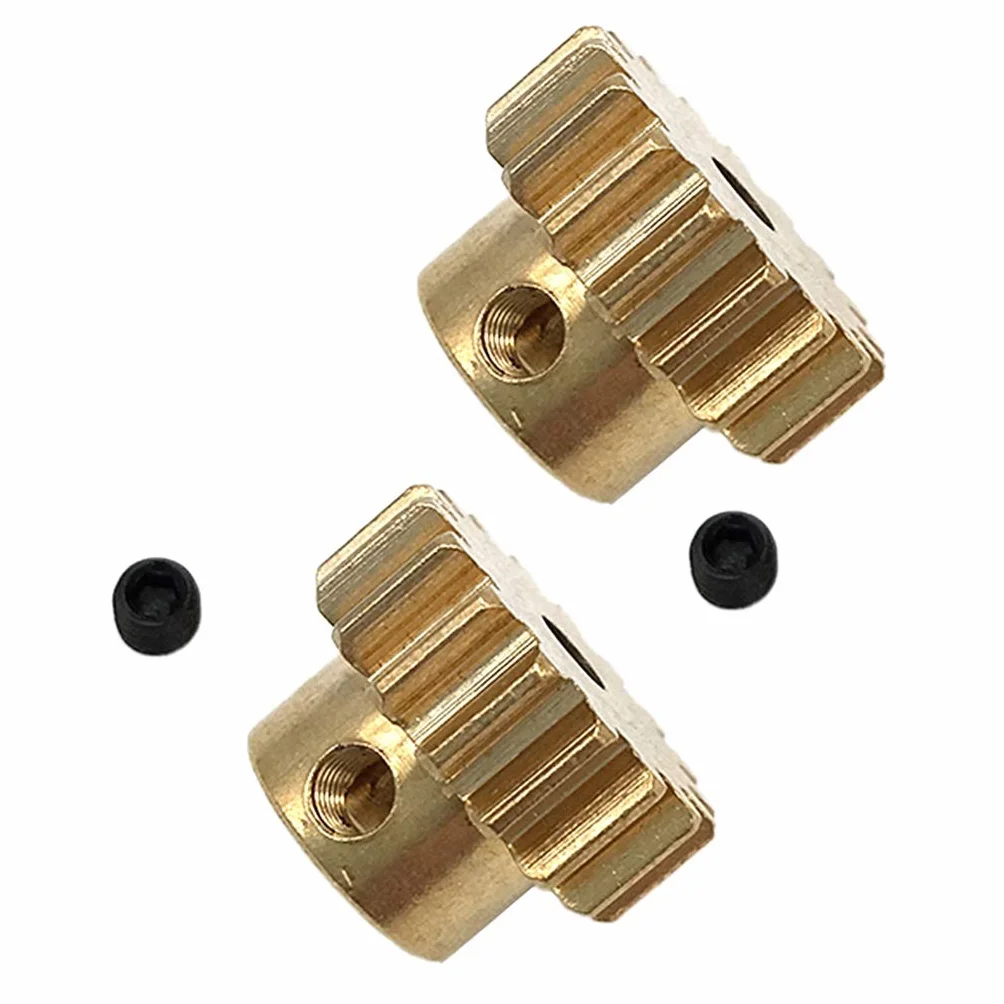 2 Piezas de Engranajes de Motor de latón 17 Dientes de piñón Dorado for WLtoys 12428 12423 12628 y Eje de diámetro de 3.175 mm RC Car Crawler Truck Buggy