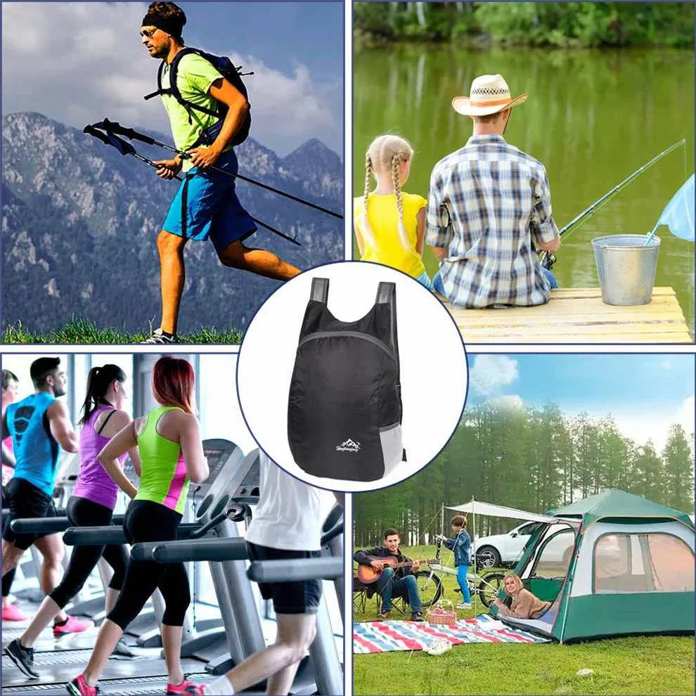 Mochilas plegables ultra ligeras resistentes al agua para viajes camping escalada