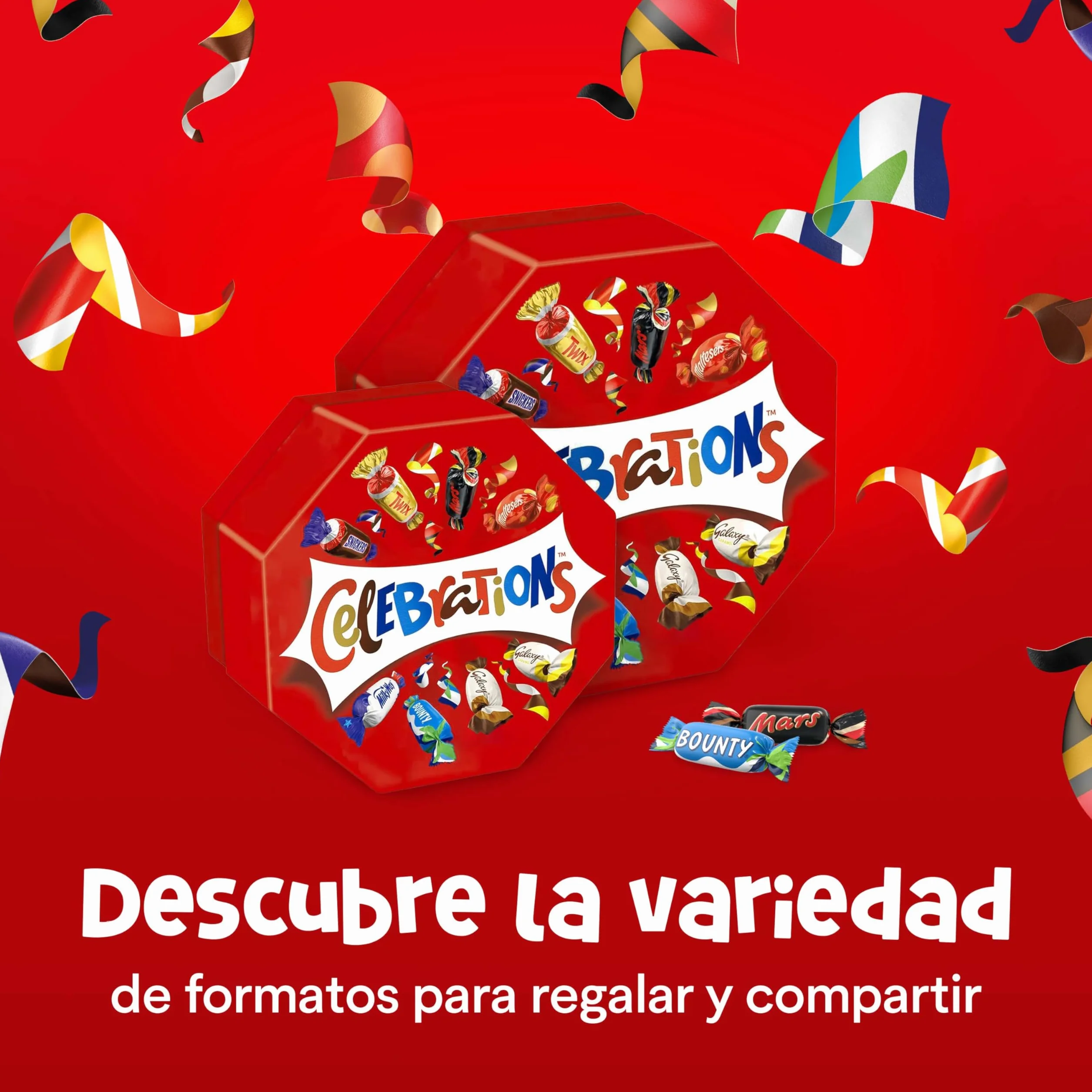 Celebrations, Caja Mezcla de Chocolatinas Mini, Disfruta de un Variedad de Sabores, Ideal como Regalo (196g)