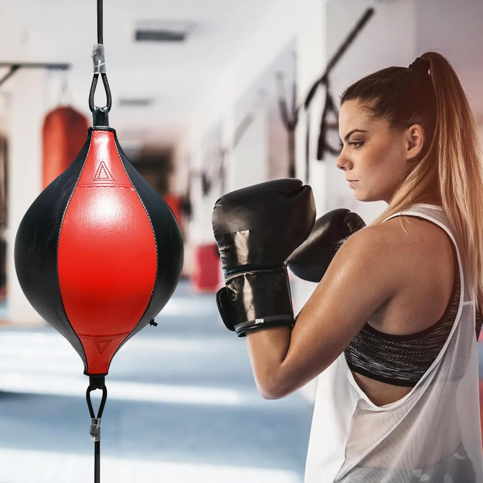 Bolsa de boxeo de doble extremo para entrenamiento, adultos y niños, gimnasio y casa
