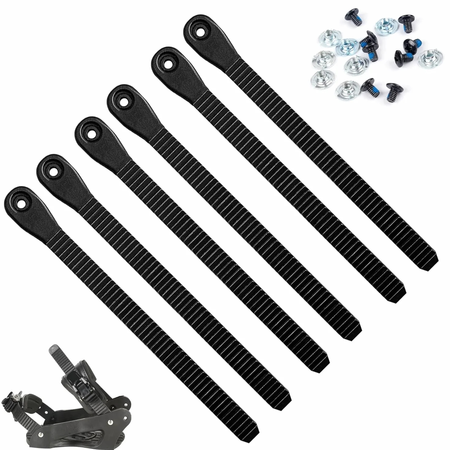 Accesorios Snowboard 6 Piezas Fijación Ski Binding Straps Correas Repuesto Tobillo