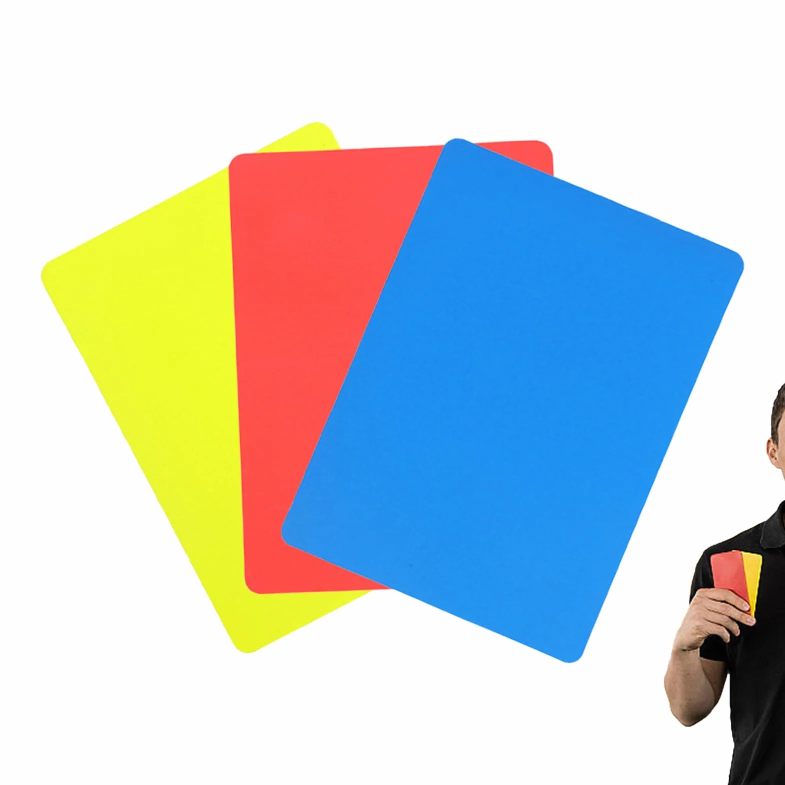 Tarjetas de referencia de fútbol, herramienta profesional de alta visibilidad para árbitro, hockey, voleibol, baloncesto, lucha libre, balonmano