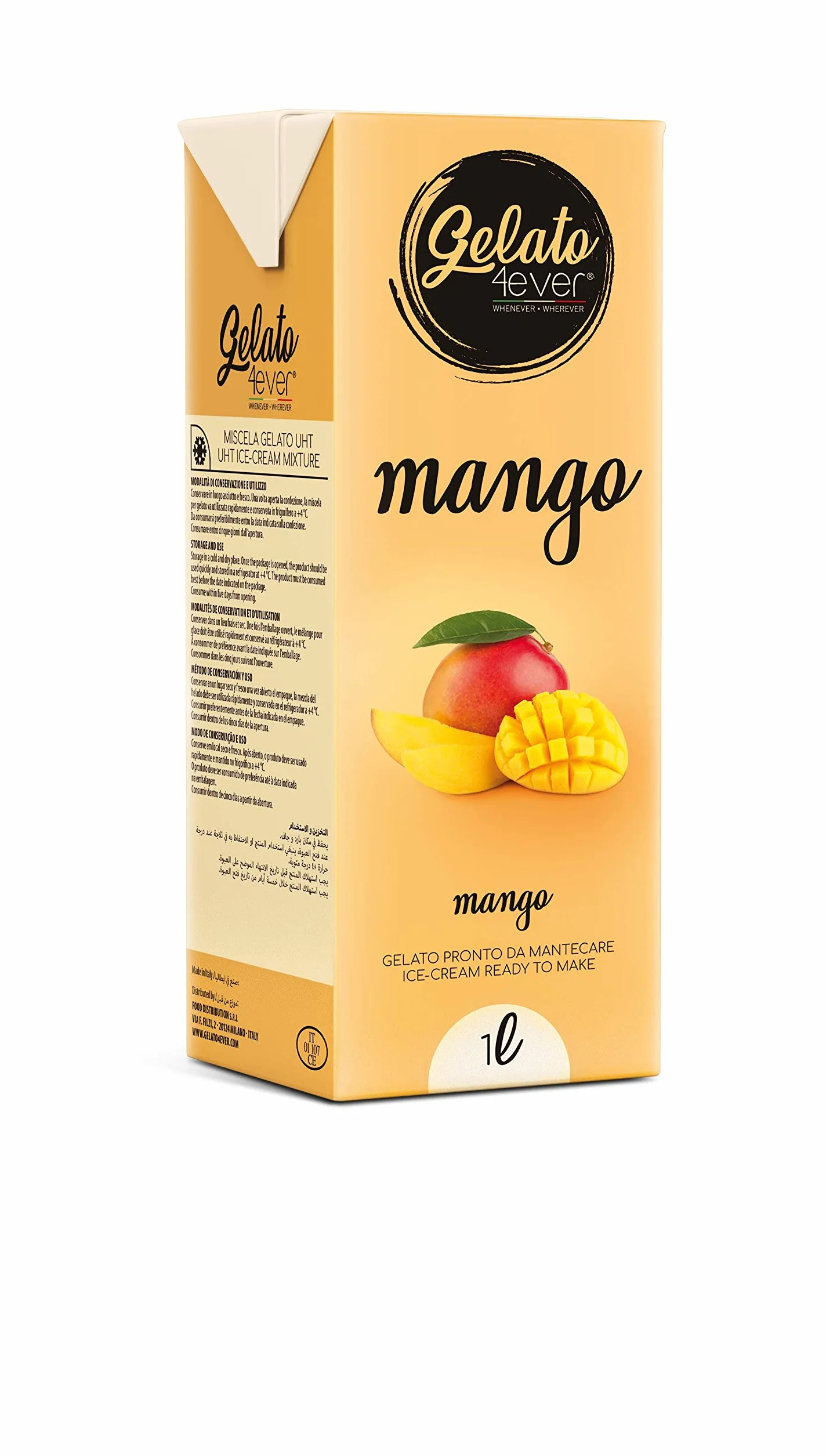 Gelato 4ever - helado listo para batir (Mango)