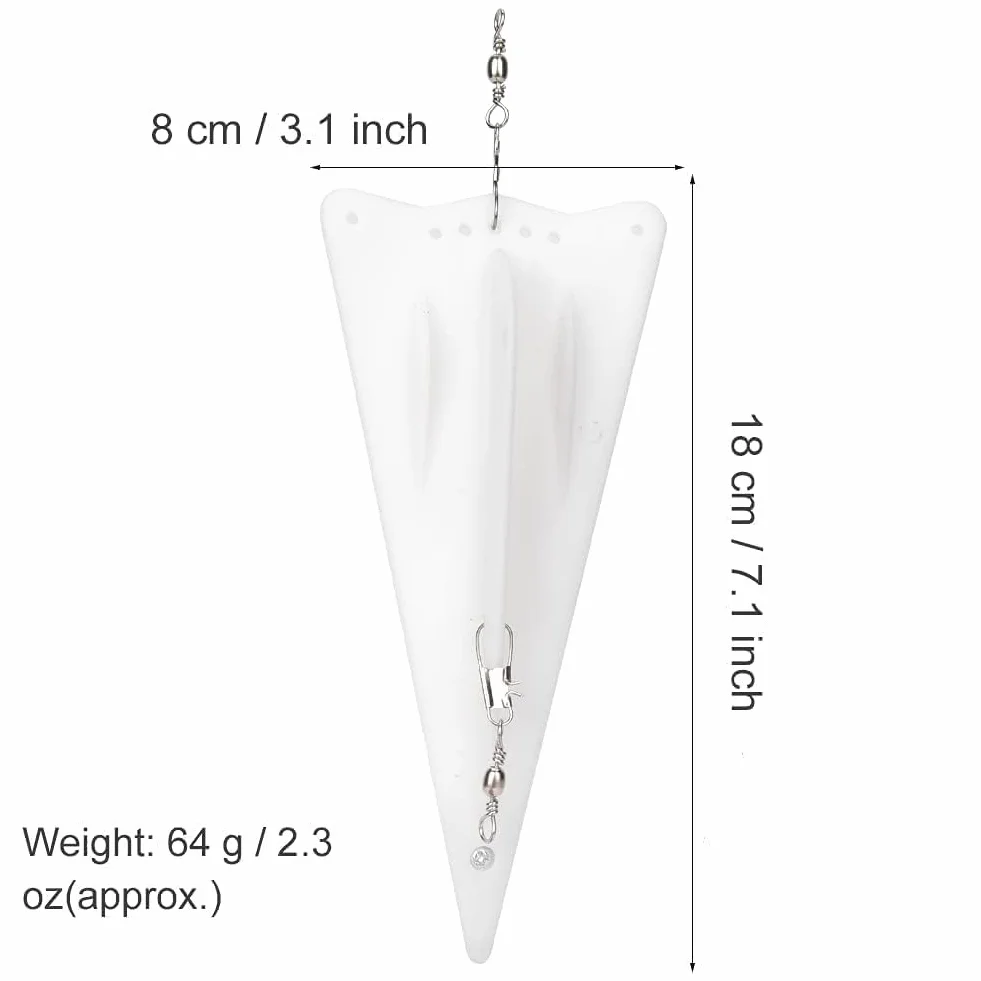 Vbestlife Tablero de Buceo de Pesca con curricán, 3 Piezas Cebo Artificial Plástico Accesorio