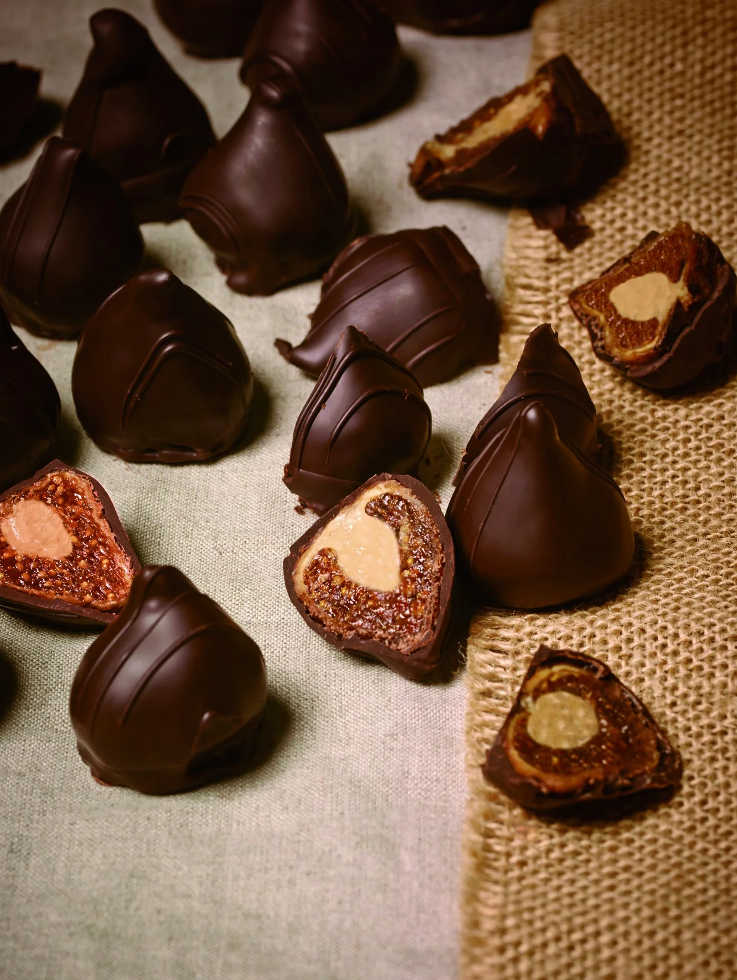Bombones de higo con chocolate premium 16uds | Ecológicos | Veganos | Sin Gluten