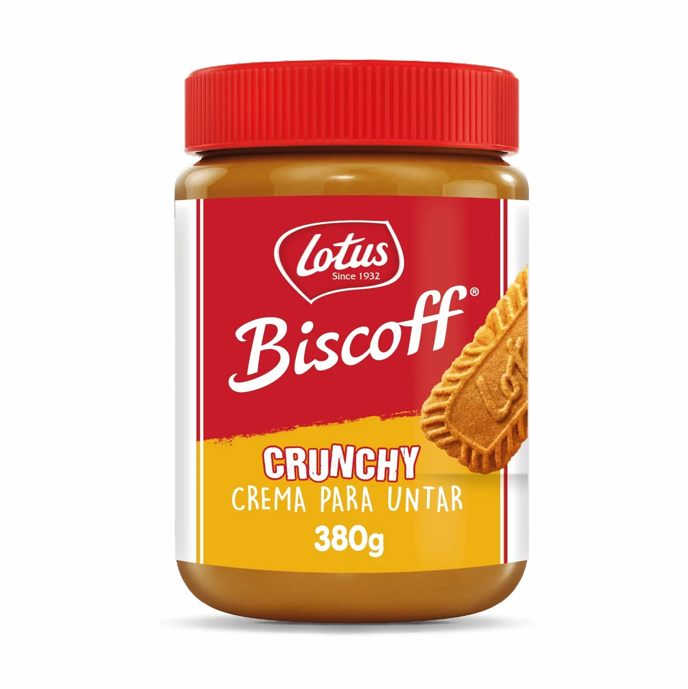 Biscoff Lotus Biscoff | Crema para Untar | Crujiente | Sabor Original Caramelizado | Vegano | Sin Aromas ni Colorantes Artificiales | Tarro PET | 380g