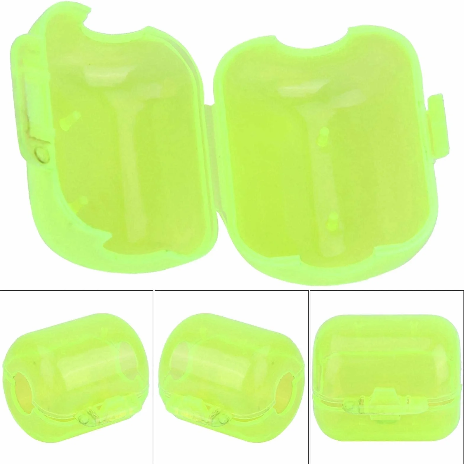 Caja de Anzuelo de Pesca 50 Piezas Plástico Amarillo Fluorescente Calamar Señuelo