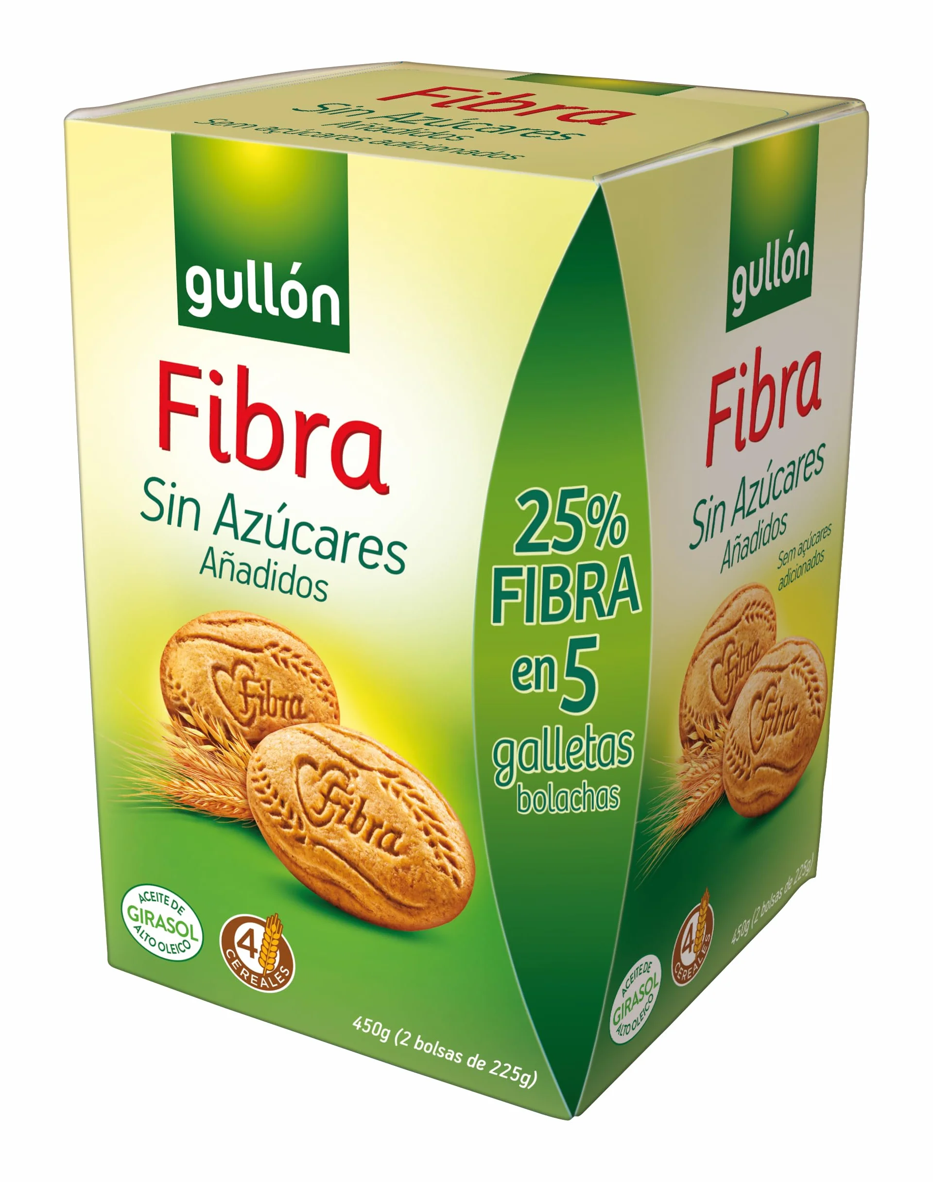 Gullón Galleta Fibra sin Azúcar, 450g