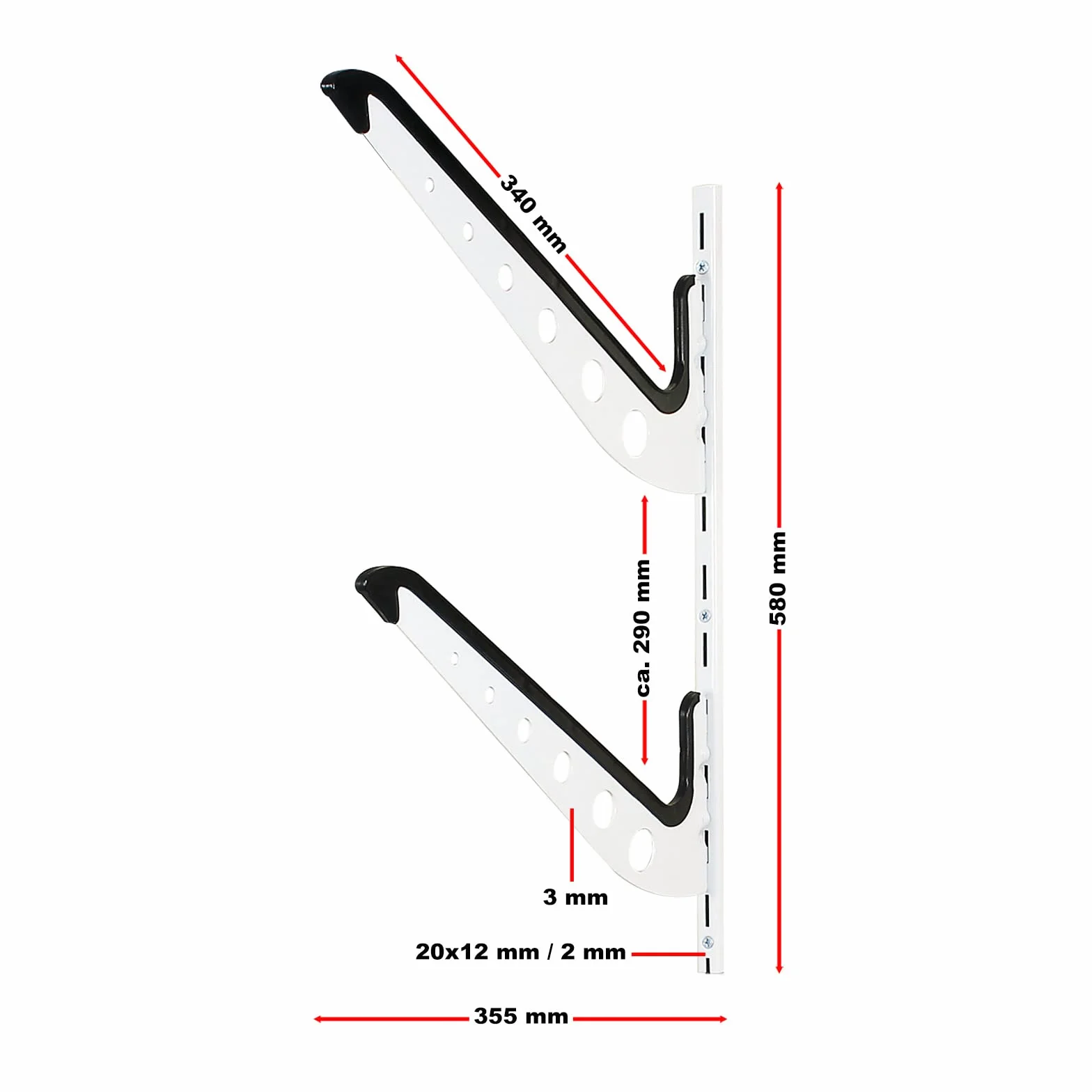 WilTec Soporte de Pared Universal para Surf Snowboard Wakeboard Skateboard Longboard Esquís