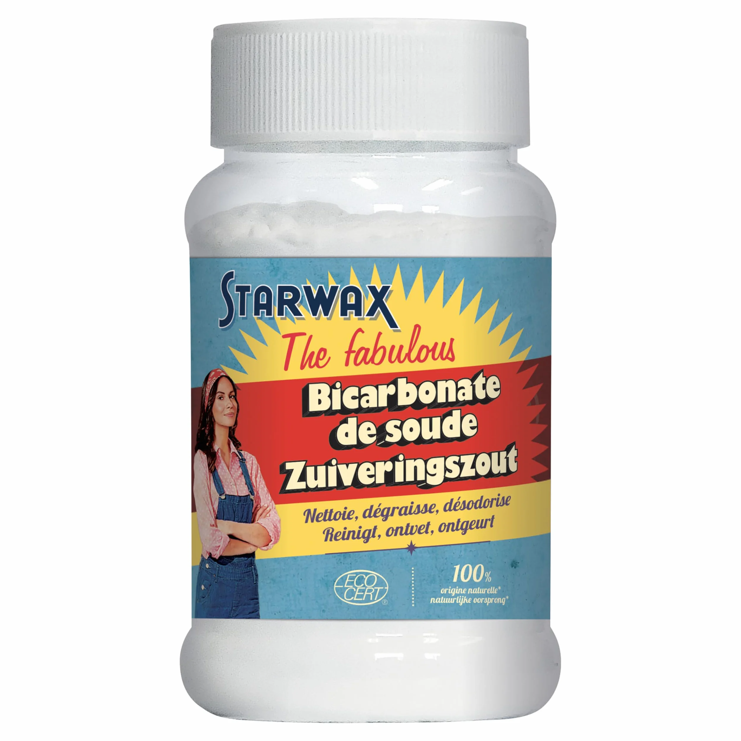 STARWAX THE FABULOUS - Sosa doméstica - Limpia, desengrasa, neutraliza los olores y hace que la casa brille - Esencial para el cuidado de la casa - Origen 100% natural - Ecocert - 500 g