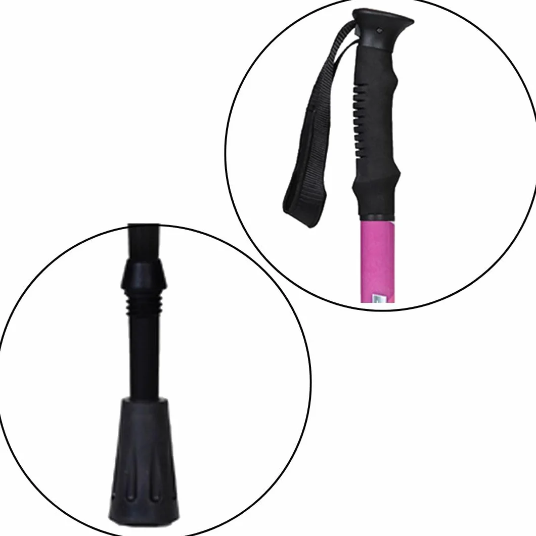 Bastones de marcha nórdica BungyPump Pink Charity 4 kg resistencia 3 piezas desmontables rosa