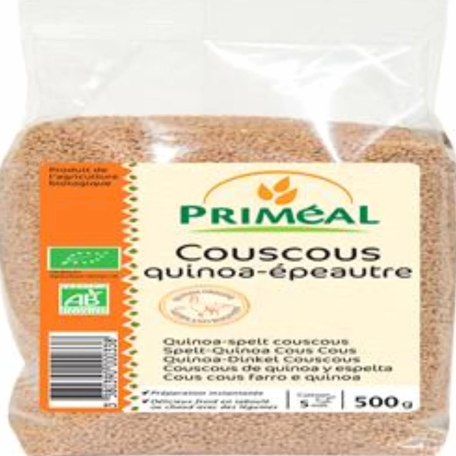 Primeal Org Quinoa & Spelt Couscous 500 g (order 6 for trade outer)