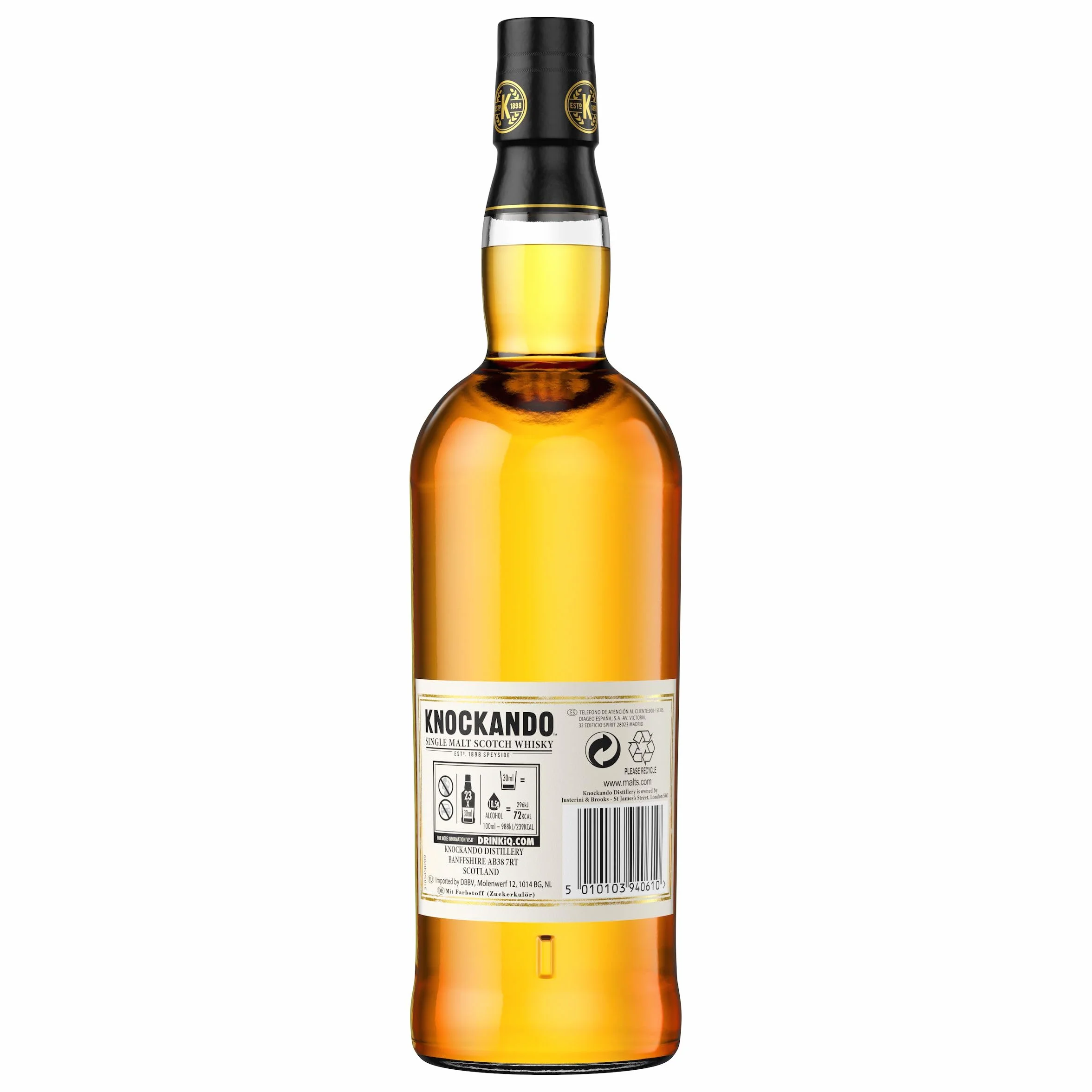 Knockando Whisky escocés puro de malta de Speyside, 0.7 L