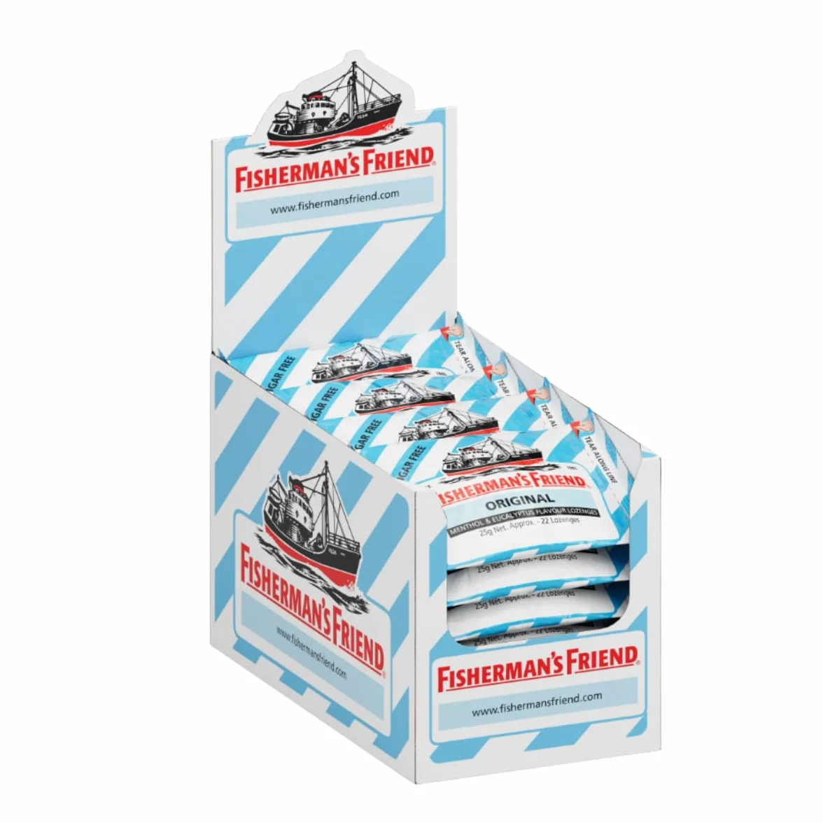 Fisherman's Friend 24 Sachets Menthol Eucalyptus Sans Sucres de 25g