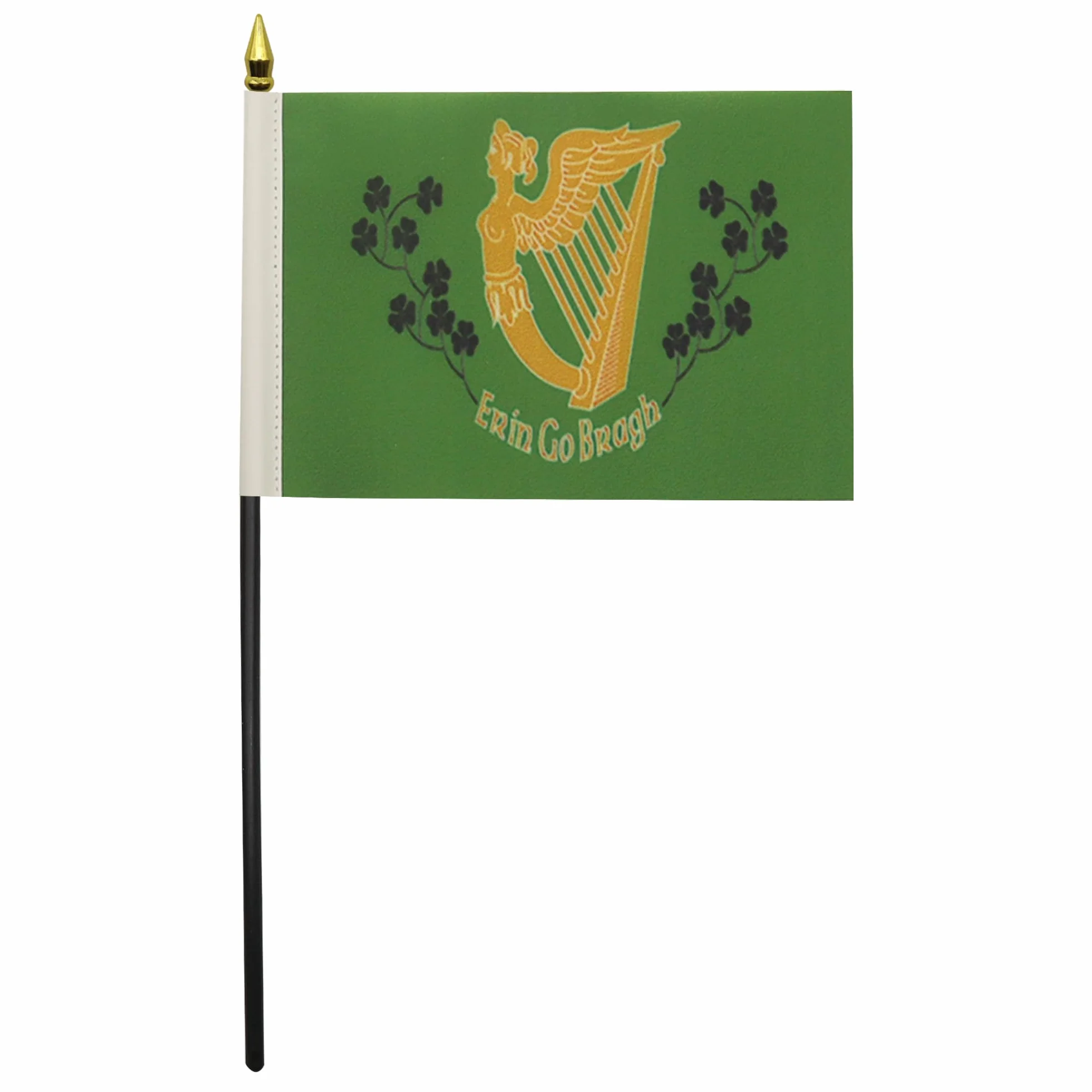 AZ FLAG Bandera de Mesa Irlanda Erin Go Bragh 15x10cm Banderina Despacho Irlandesa Punta Dorada