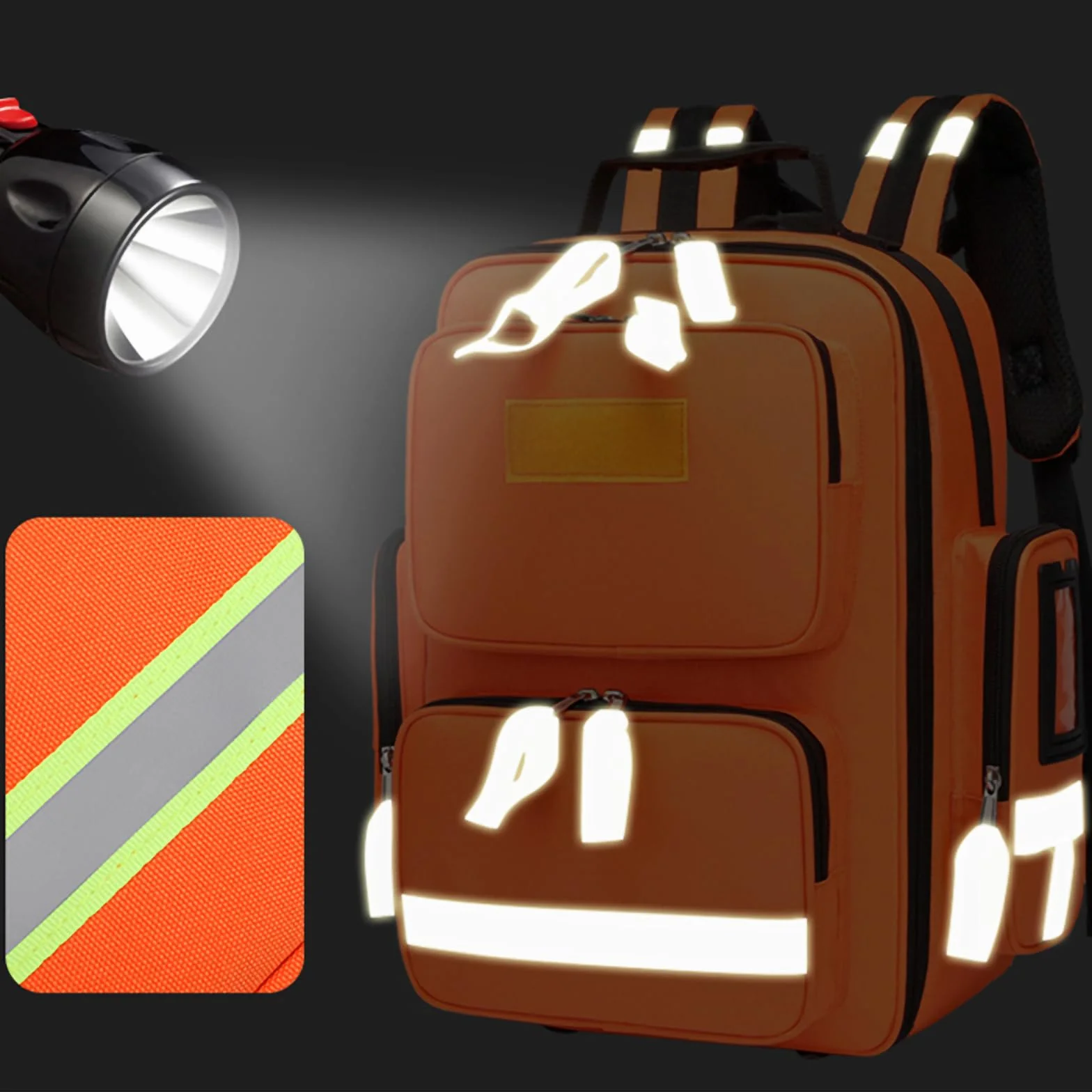 Mochila de emergencia para traumatismos, bolsa de primeros auxilios reflectante gran capacidad, para camping ciclismo excursiones