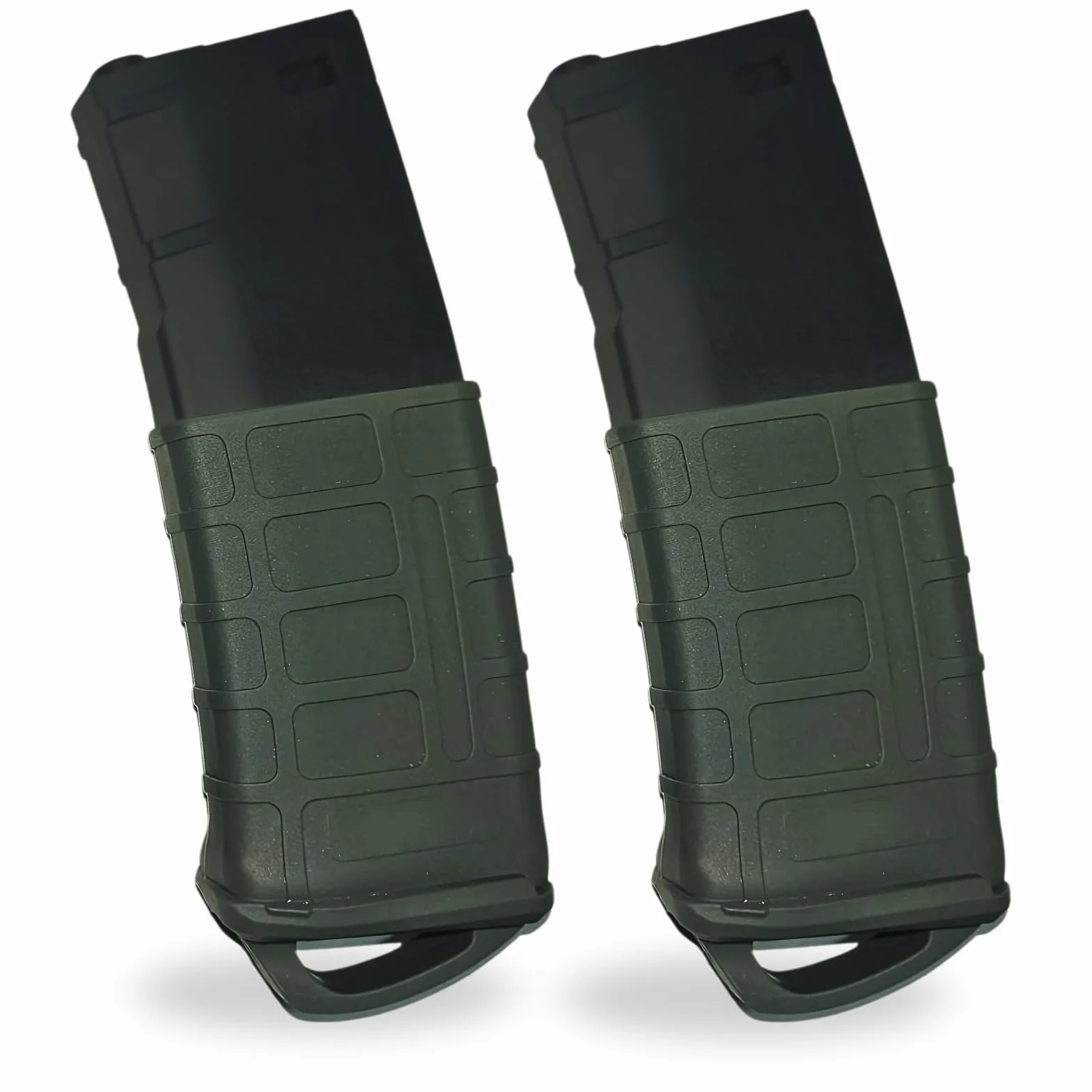 Sibo Fundas Protectores Silicona Antideslizante para Cargadores Airsoft AR M4 M16 STANAG PMAG Pack 2 Verde