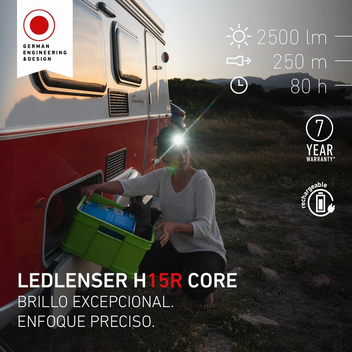 Ledlenser H15R Core linterna frontal LED recargable 2500 lm 250 m 80 h