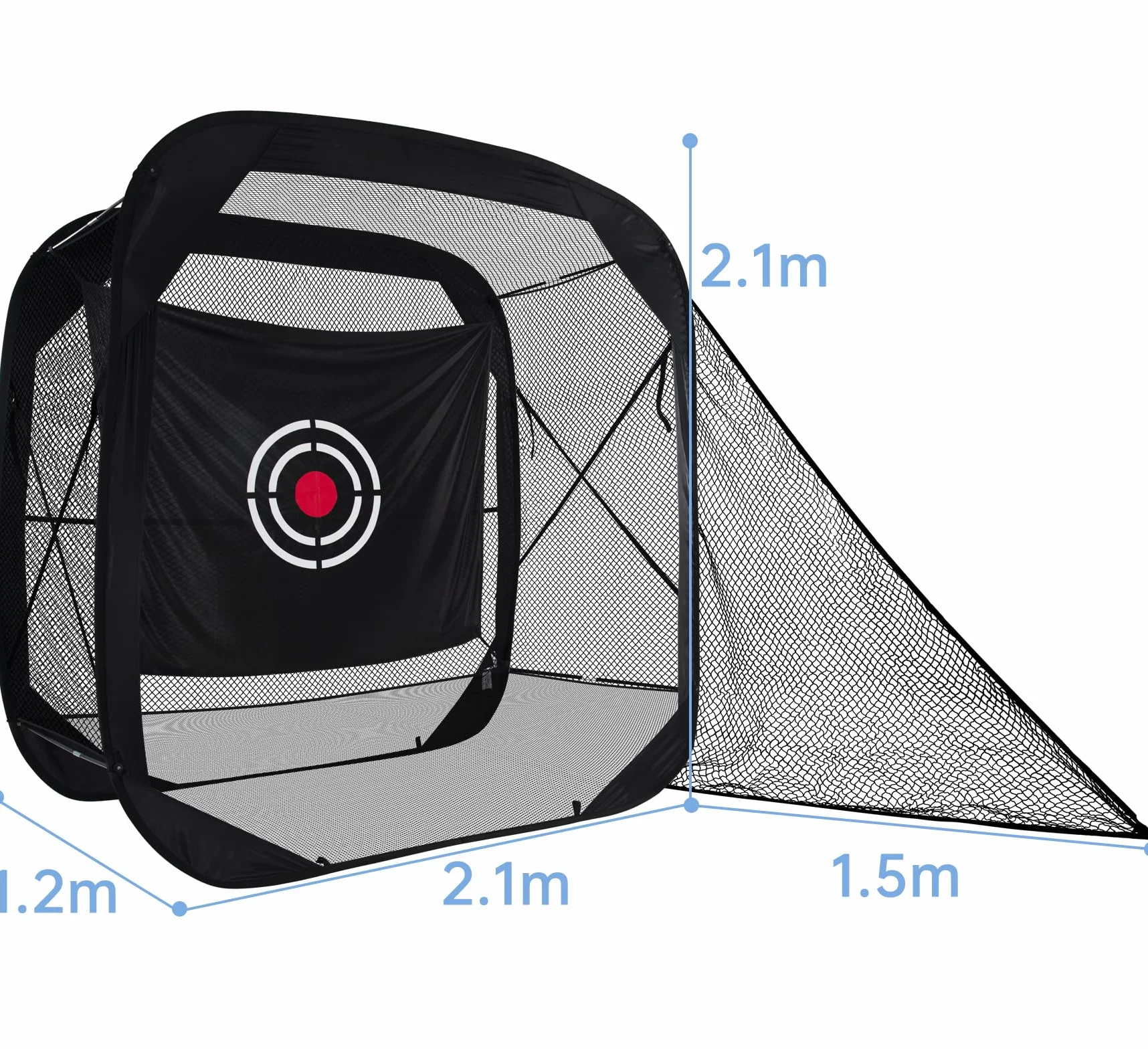 Kapler Red de Golf,2.1x2.1x1.2 m Red Golf, Red de práctica de Golf Pop-up, Negro, Red de Golf portátil
