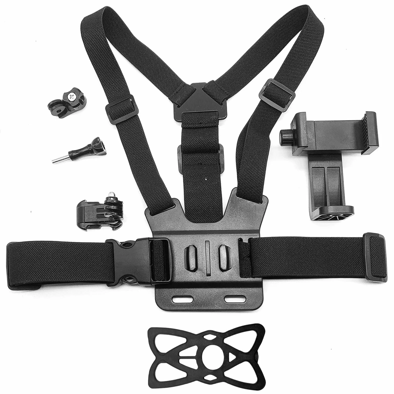 Arnés de pecho ajustable para GoPro 11,10,9,8,7,6,5 e Insta 360 y móviles