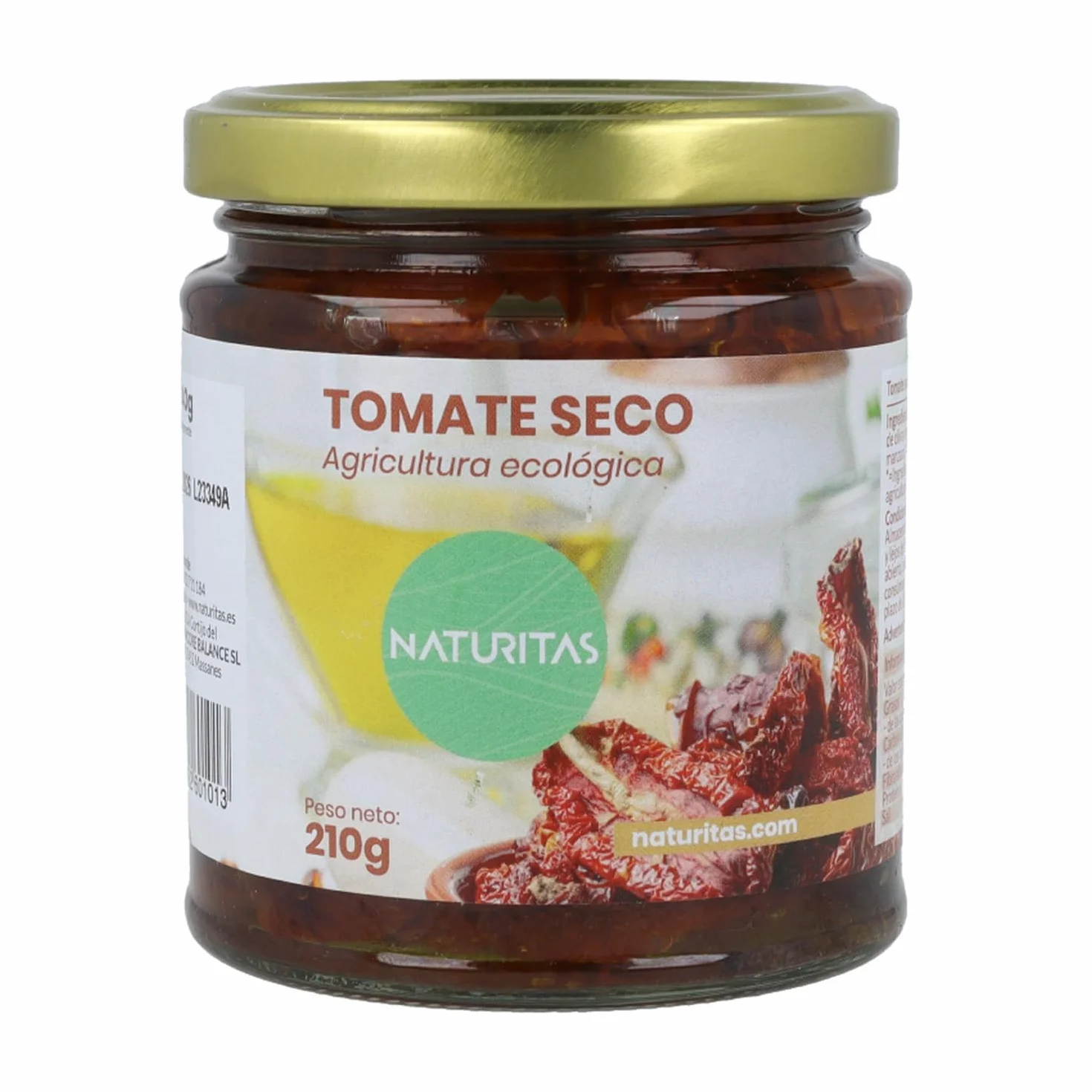 Tomate seco Bio | 190 g | Naturitas Essentials | En AOVE | Origen Italia conservado en aceite | Conservas