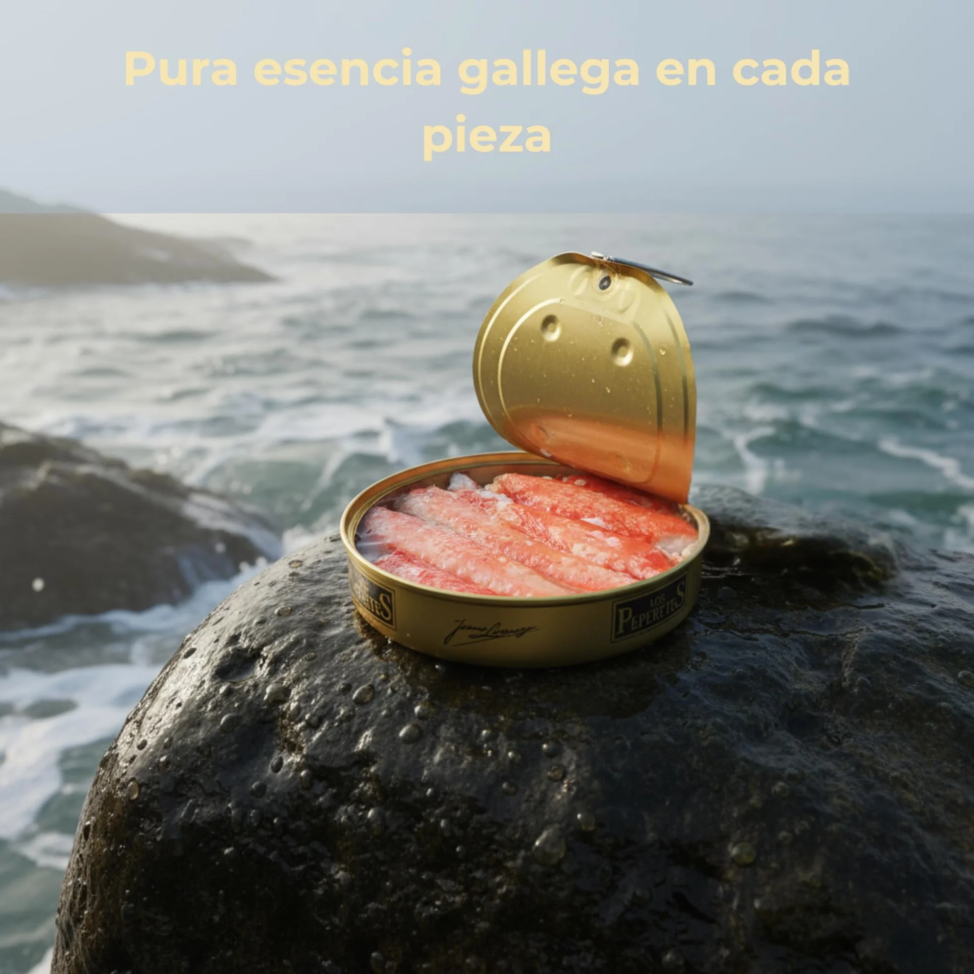 LOS PEPERETES Cangrejo de las Nieves 120 g | Marisco Gallego Gourmet | Carne de Cangrejo del Atlántico | Conserva Artesanal y Natural | Producto Premium con Sabor del Mar de Galicia
