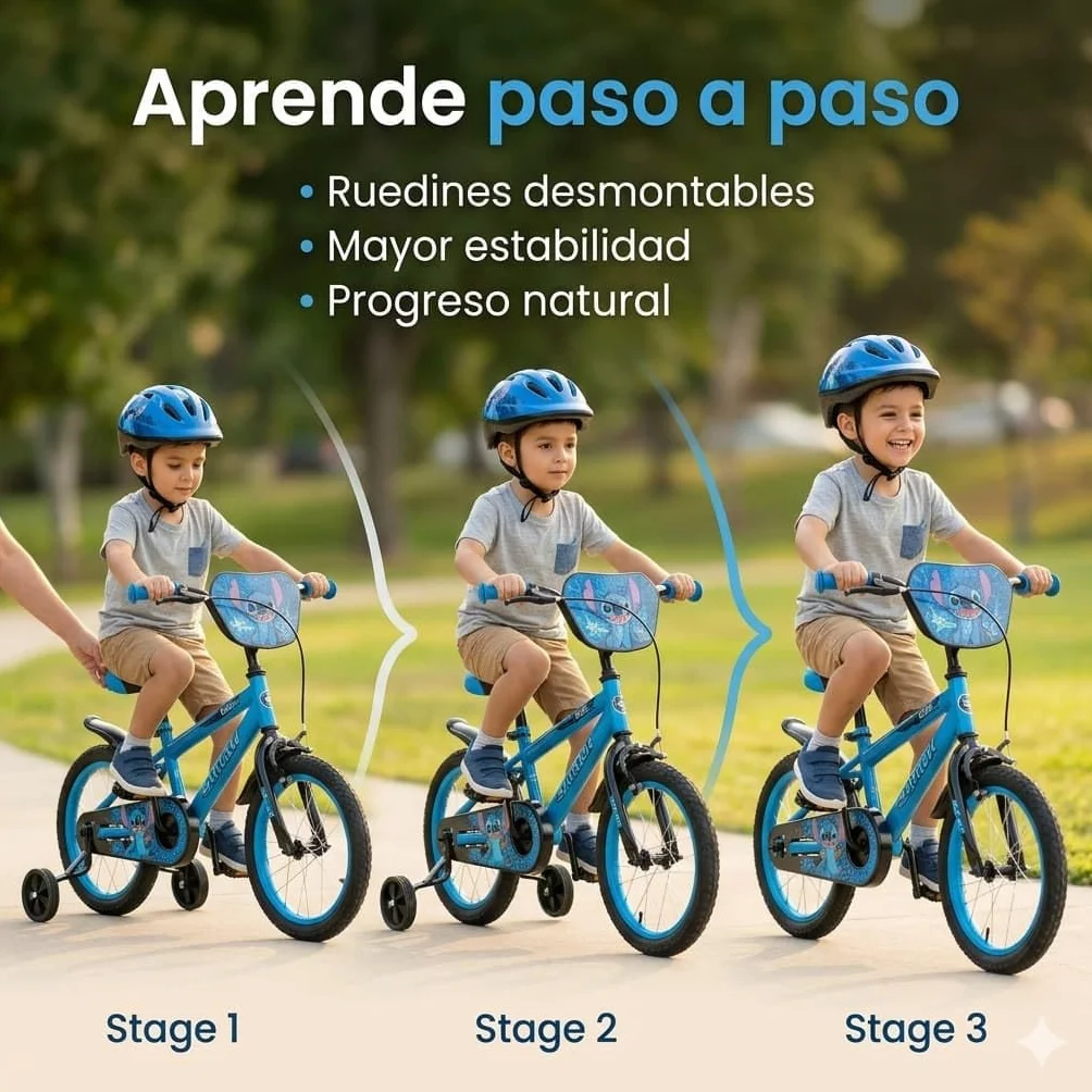 Bicicleta Infantil Toimsa Stitch Azul