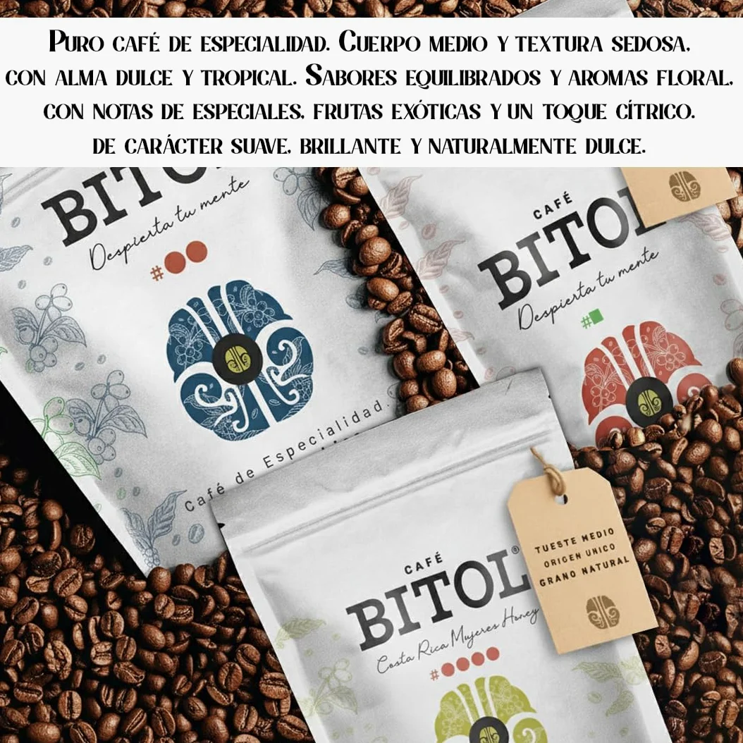 BITOL COFFEE | Pack de 3 Cafés de Especialidad en Grano Natural | Guatemala Antigua + Costa Rica Yellow Honey + Colombia Huila Supremo | Café Gourmet Tueste Medio | Arábica de Origen Único | 2500 gr