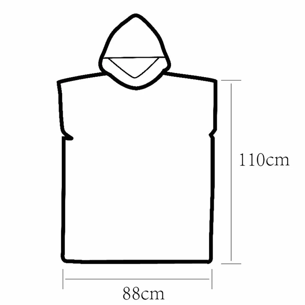 Surf Poncho Albornoz Cambiar con Capucha Toalla Túnica Microfibra Secado Rápido Absorbente Baño 110x80cm Azul Marino