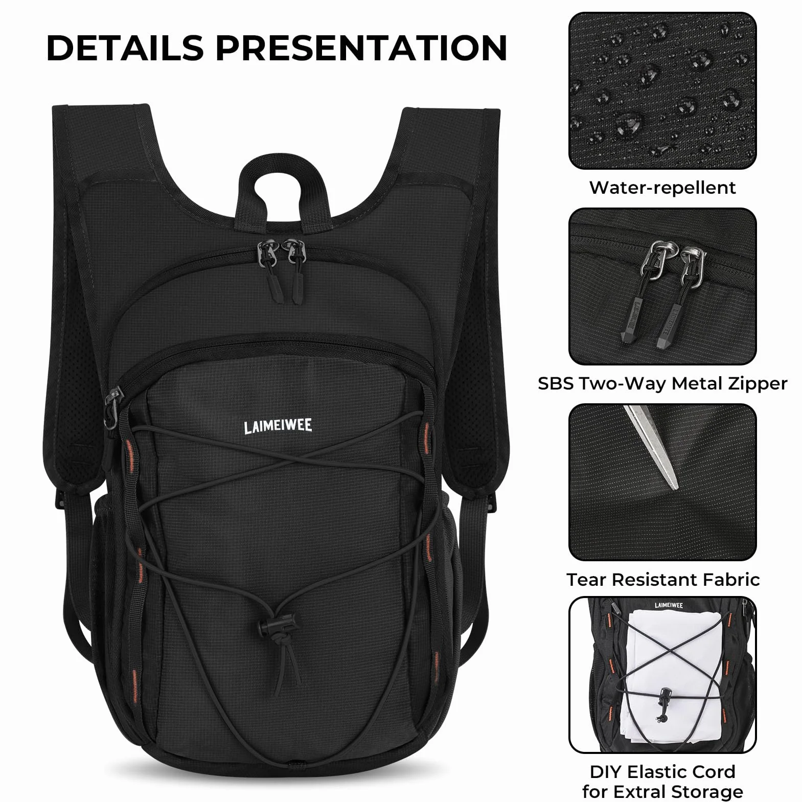 Mochila de senderismo plegable 13 L ligera para viajes un día