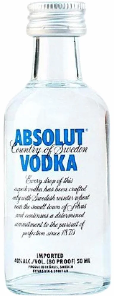 12 × Vodka Absolut Miniatura (Caja de 12 Botellines de 5 cl)