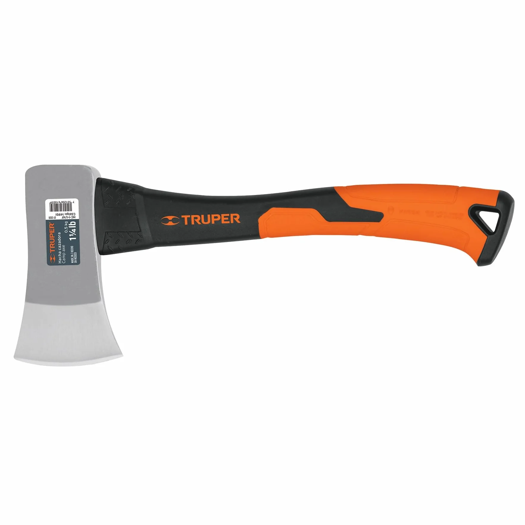 TRUPER HC-1-1/4F 1 1/4 lb Camp Axe, 14" Mango de Fibra de Vidrio
