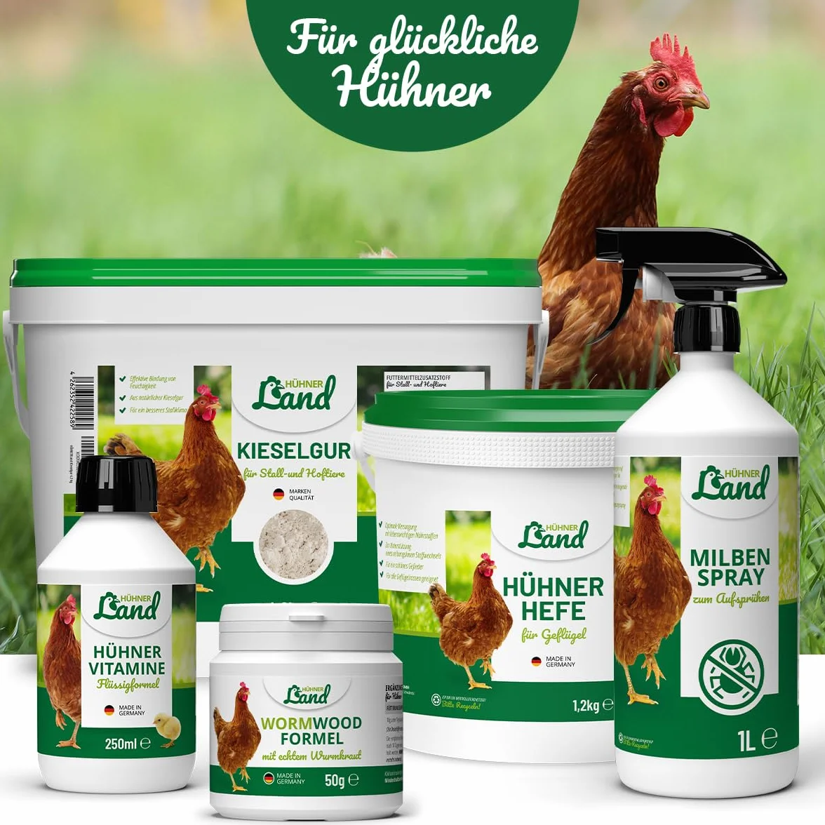HÜHNER Land Huevos de arcilla para gallinas, 6 unidades – ayuda para incubar, realistas