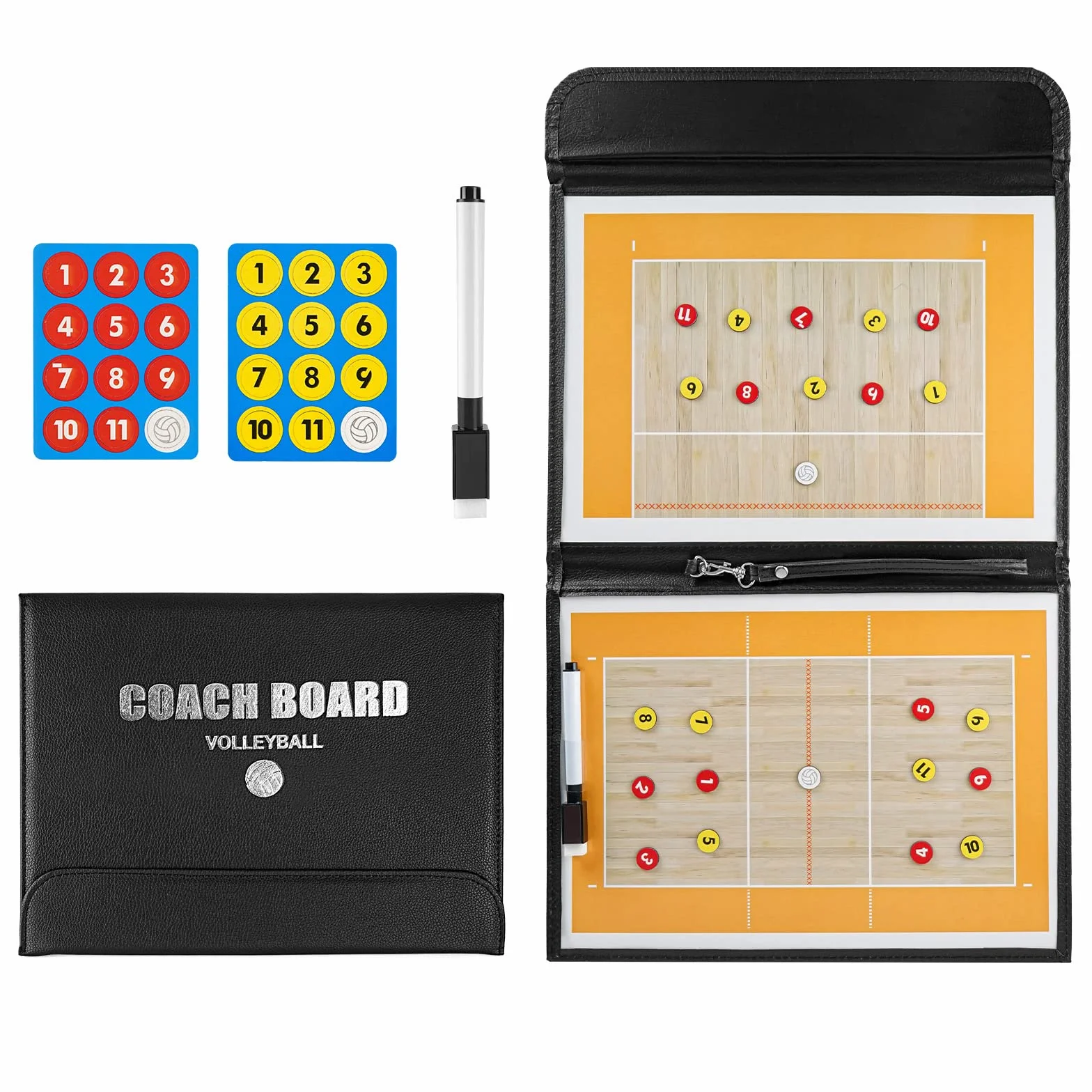 RoseFlower Pizarra Voleibol Magnetica Tactica con Imanes para Entrenadores