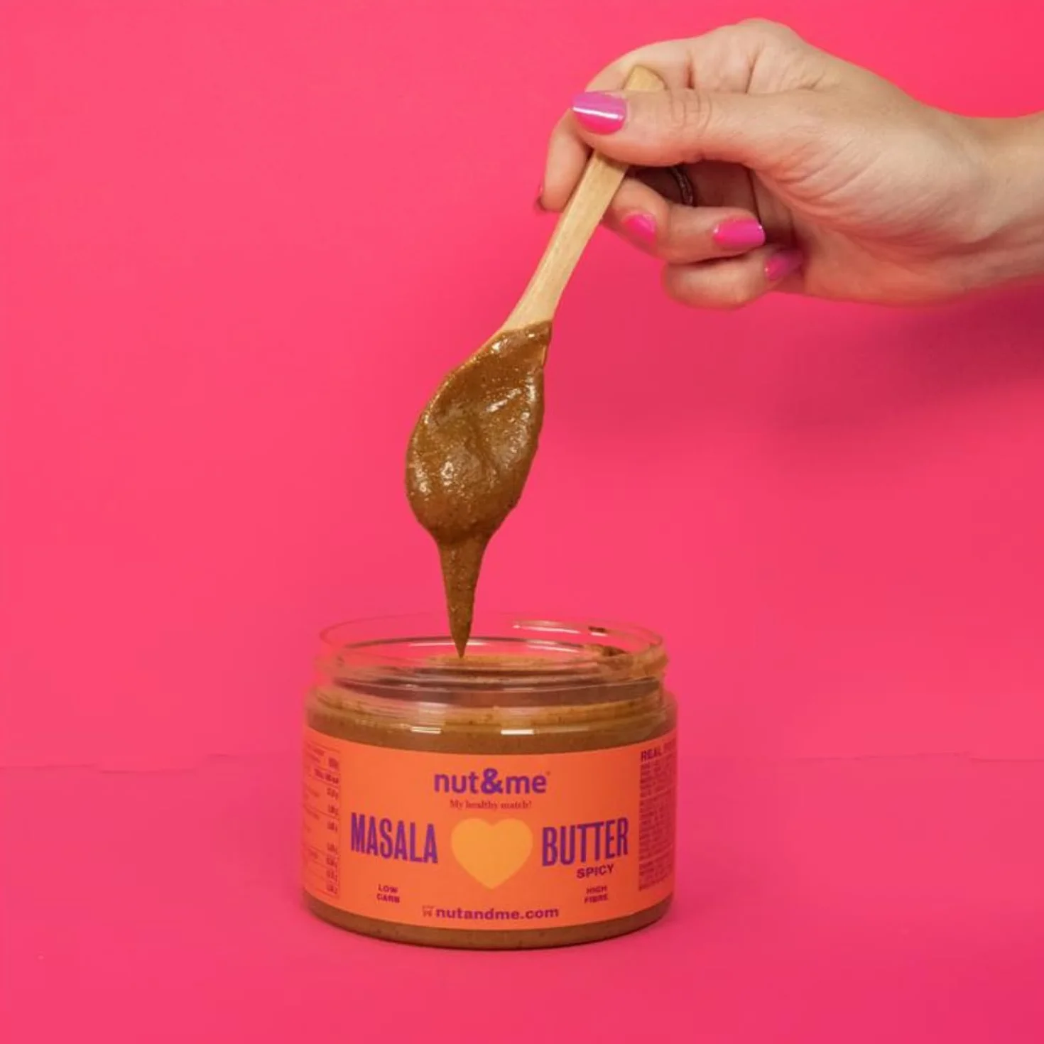 Crema Masala Spicy 1 kg nut&me | Ligeramente Picante | 65% Almendras | 100% Natural | Cúrcuma, Comino y Cilantro | Pack 4 x 250 gr