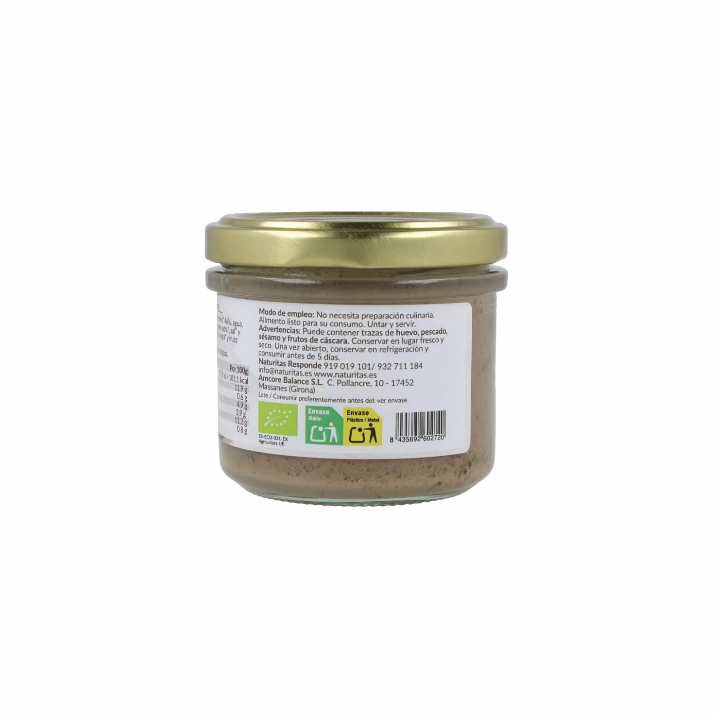 Paté de hígado de ternera de pasto libre BIO | 100g | Naturitas Essentials | Paté de hígado de ternera de pasto | Origen ético rico en hierro | Patés