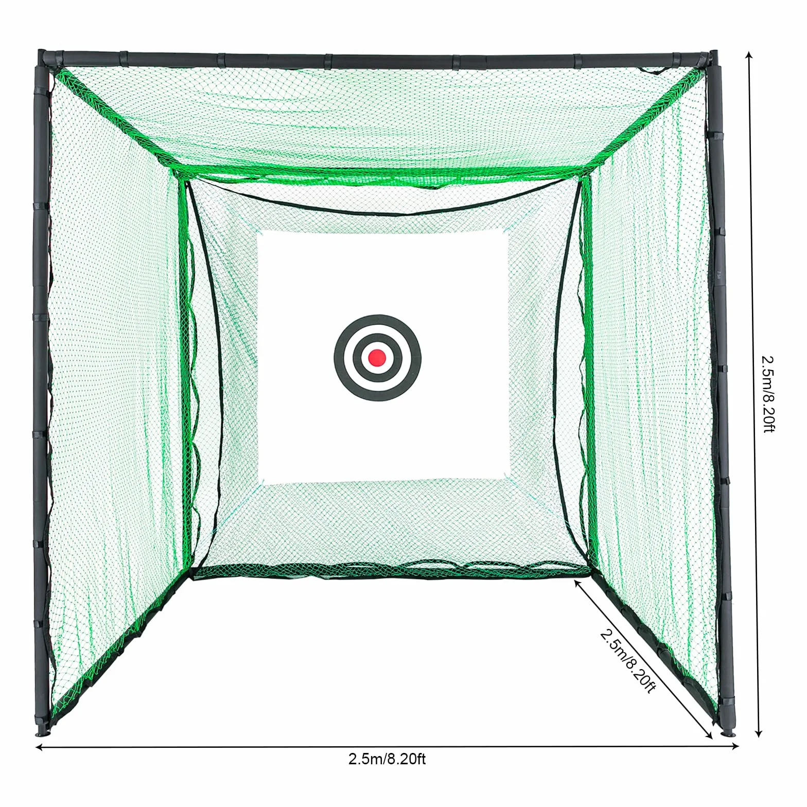 Red de golpeo de golf 8 pies jaula práctica interior exterior pantalla impacto