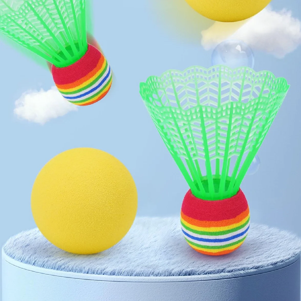 Raqueta de Tenis y Bádminton 2 en 1 para Niños - Juguete de Playa Infantil