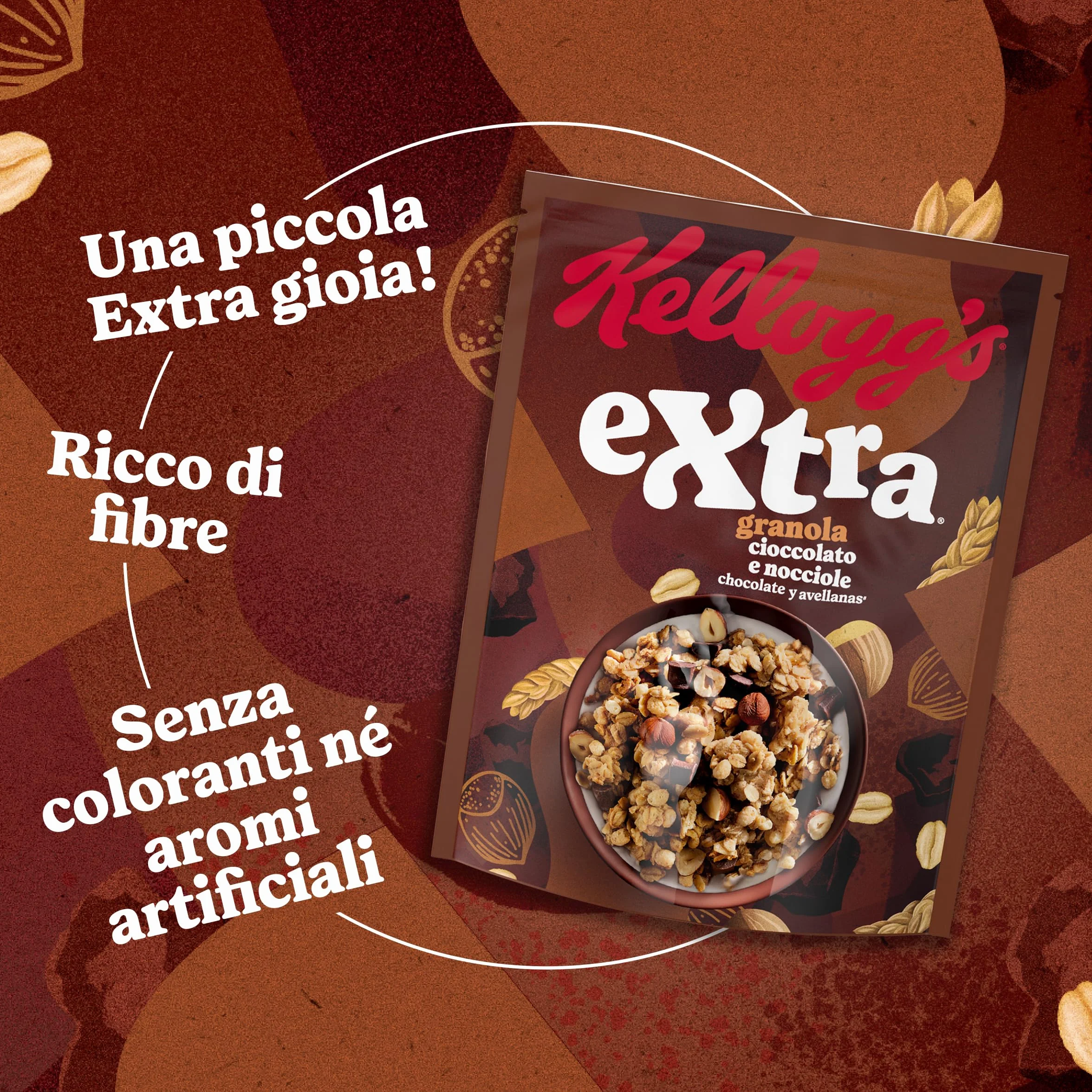 Kellogg's Extra Cereales crujientes con chocolate y avellanas 375 g