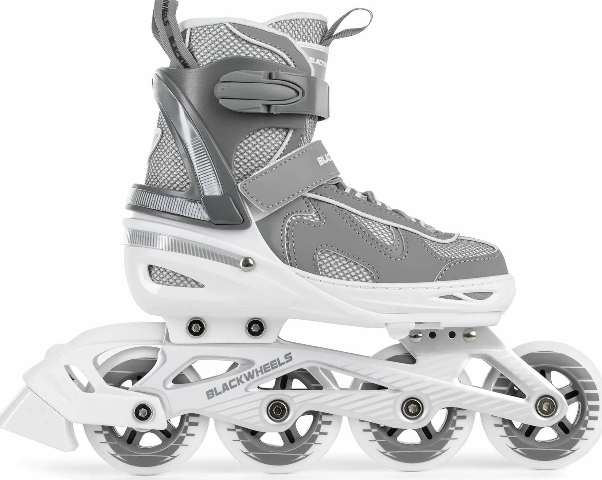 BLACKWHEELS Flex Pro Patines en línea Ajustables con chasis de Aluminio, rodamientos ABEC-7 y Sistema de Triple Cierre